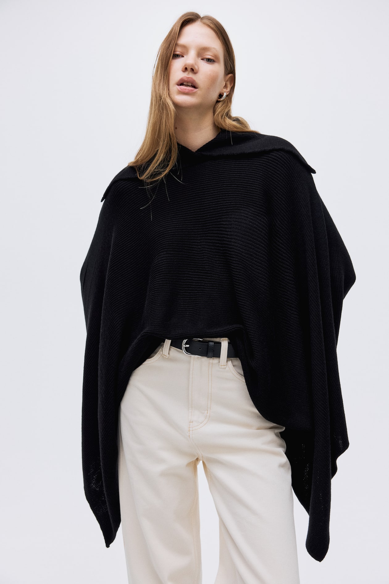 Rib-Knit Cape - image 5