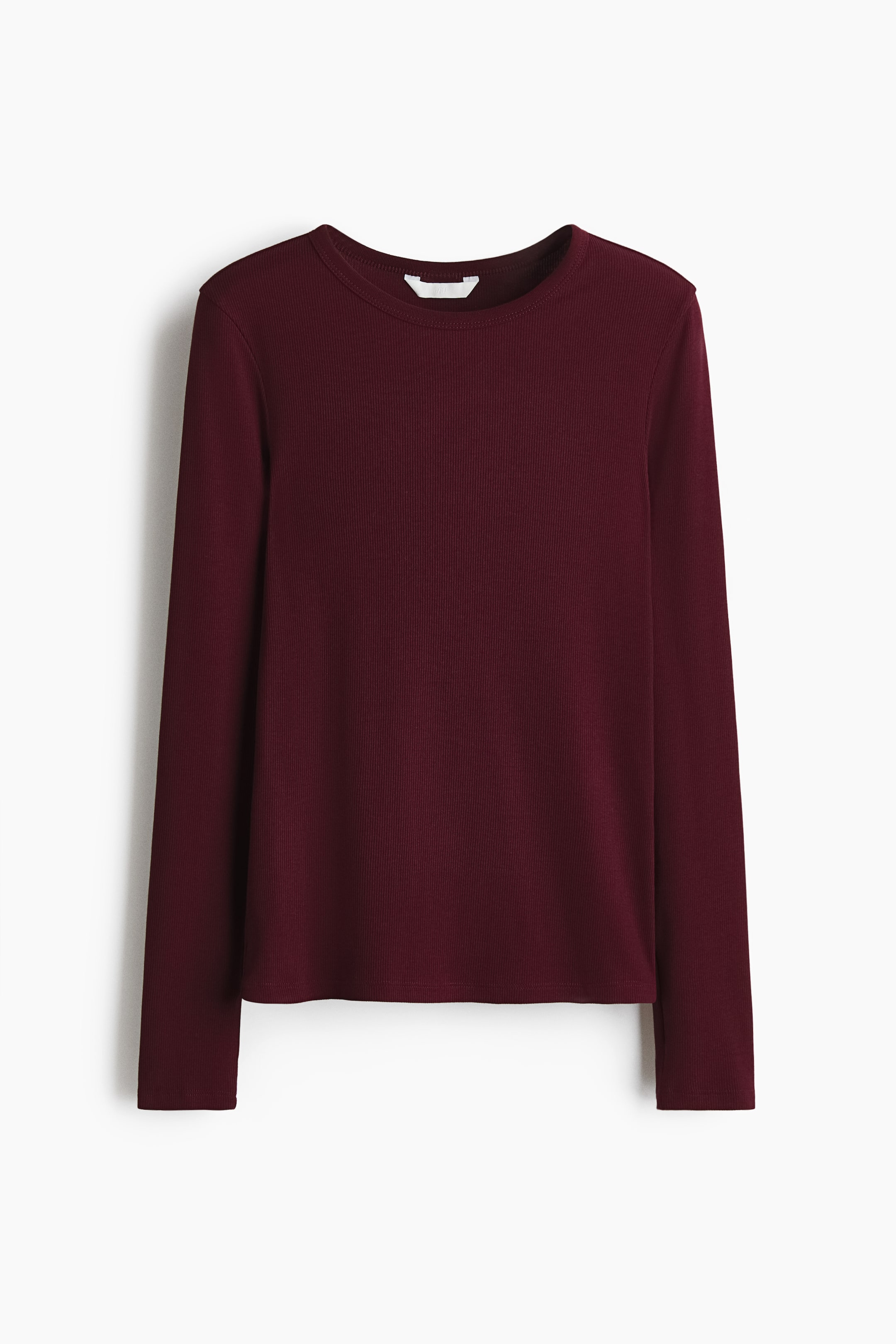 Xem ảnh lớn hơn: Áo cotton gân nổi - Màu đỏ rượu - Ladies | H&M VN 4