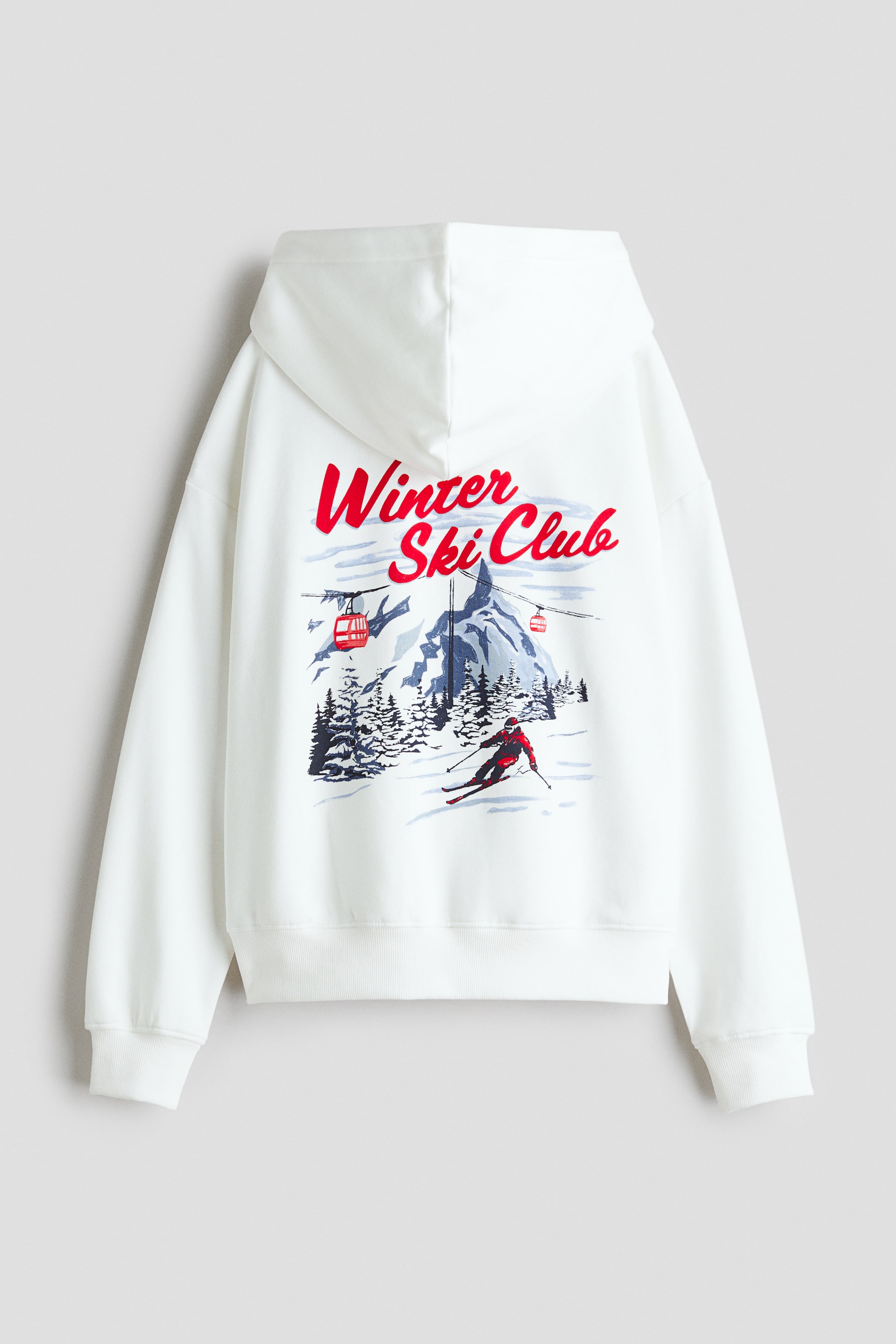 拡大画像を表示: オーバーサイズ デザインスウェットパーカ - ホワイト／Ski club - Kids | H&M JP 2