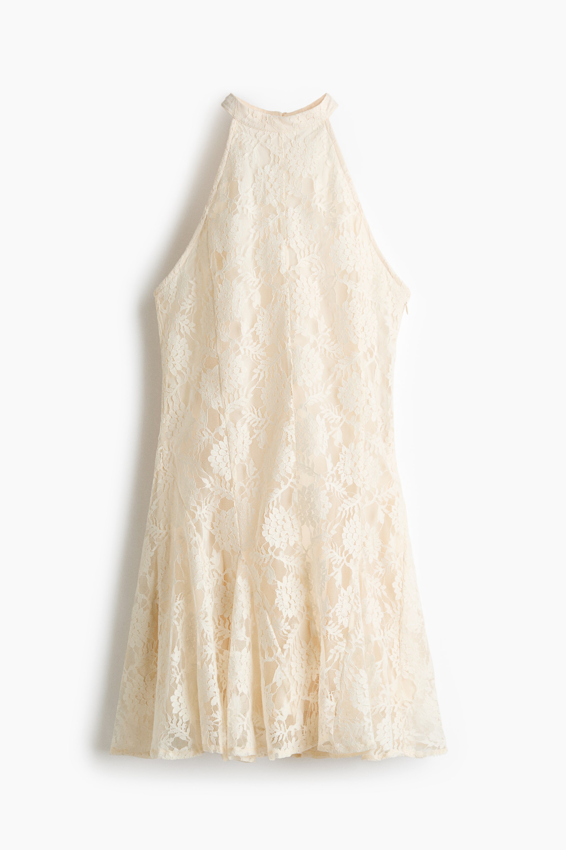 Lace Dress with Godet Pleats