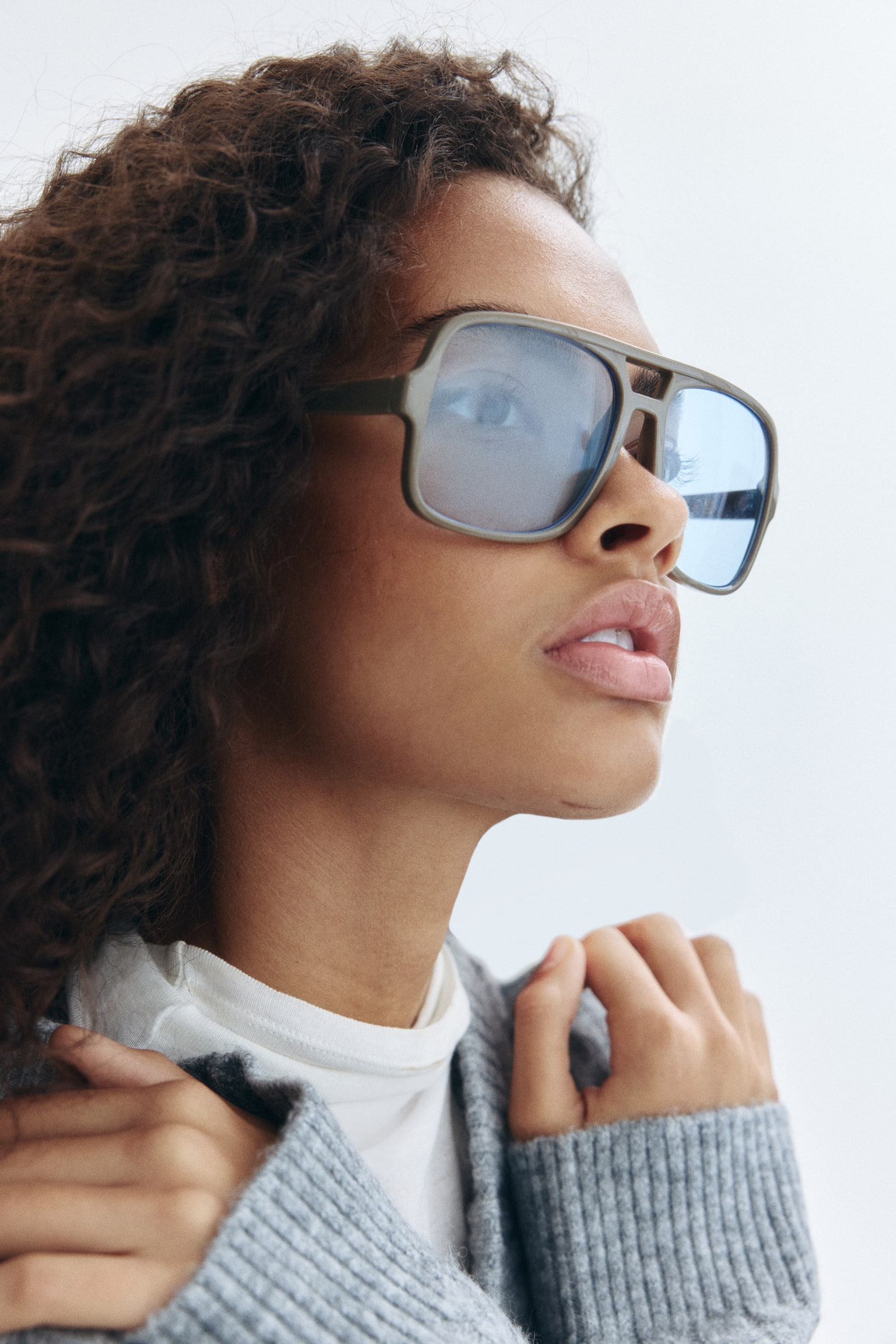 Aviator-style sunglasses - Dark beige - 3