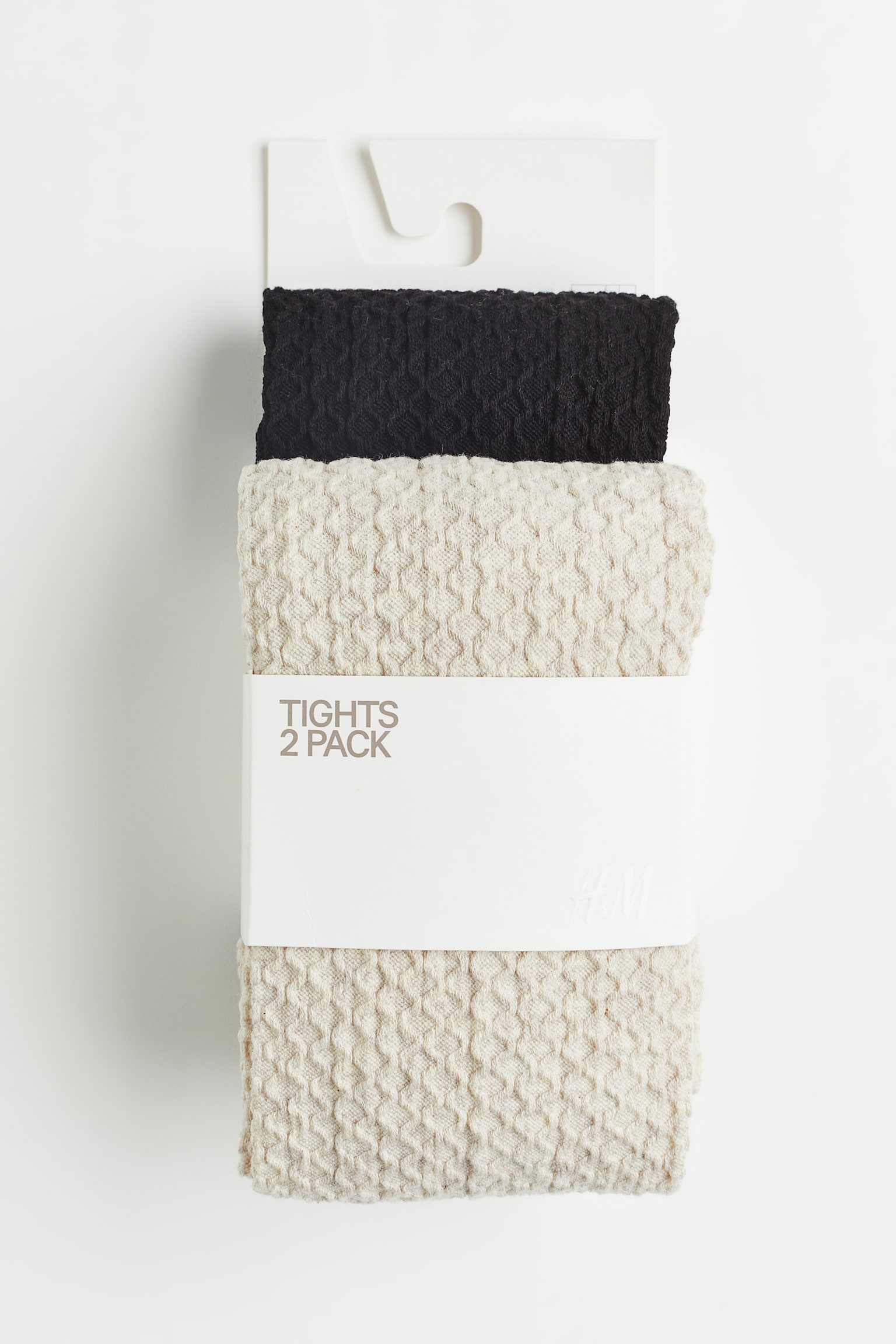 Set 2 đôi quần tất - Màu trắng tự nhiên/Đen - 1