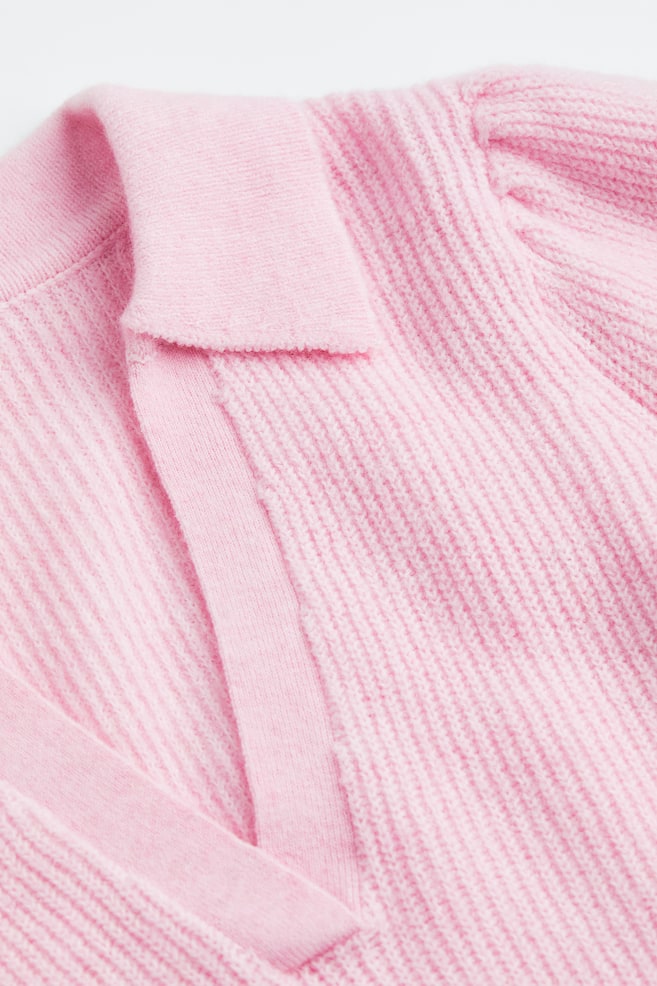 Rib-knit top - Light pink/Beige - 4