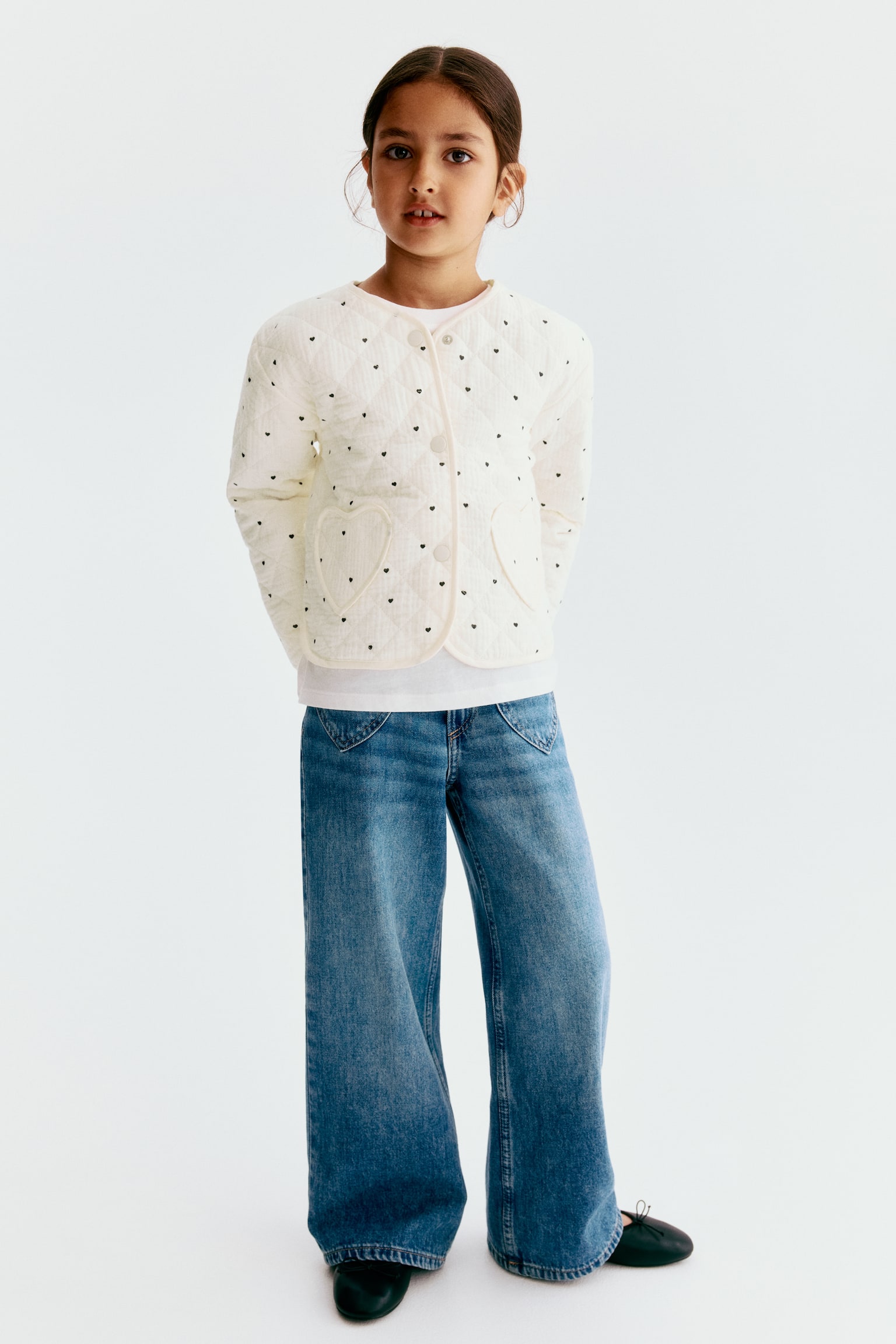 Детская куртка H&M Quilted Muslin, цвет: Кремовый — фото 4