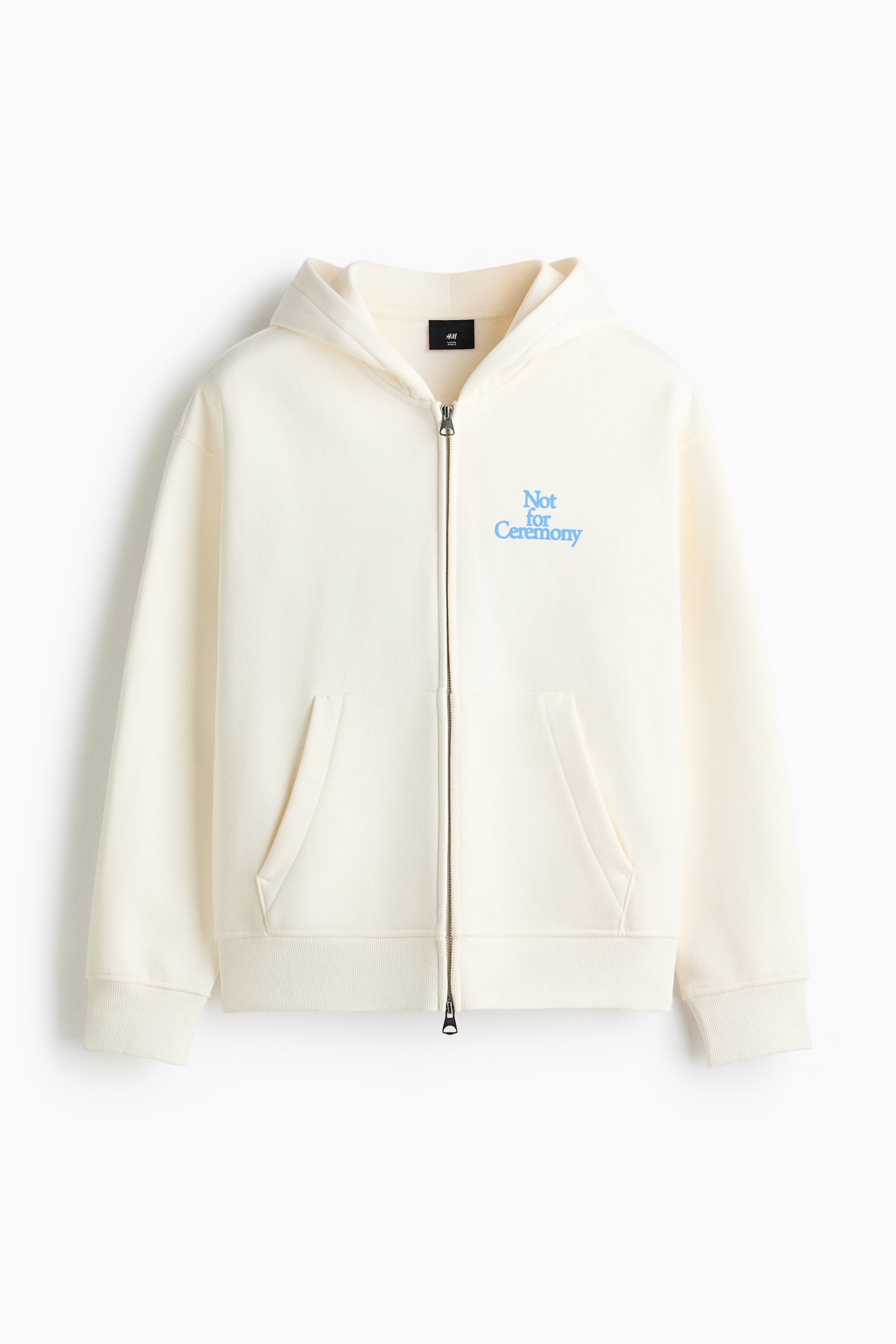 Rozpinana bluza z kapturem Loose Fit - Biały/Not for Ceremony