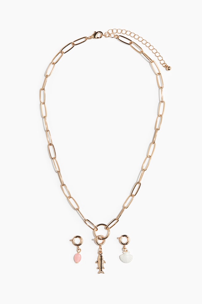 Pendant necklace - Gold-coloured - 1