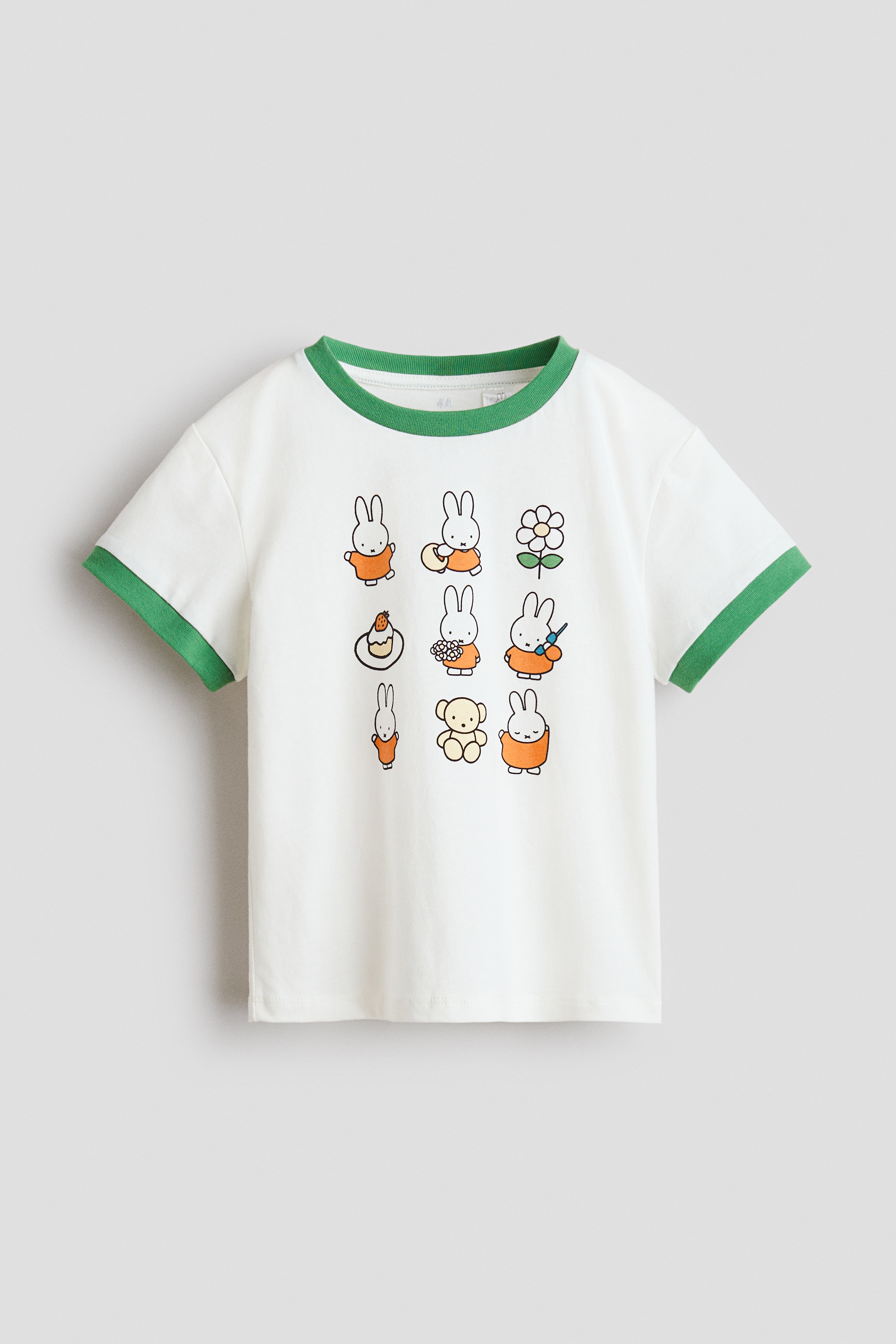Cotton T-Shirt with Printed Motif - White/Miffy/Light blue/Miffy/Dark blue/Miffy