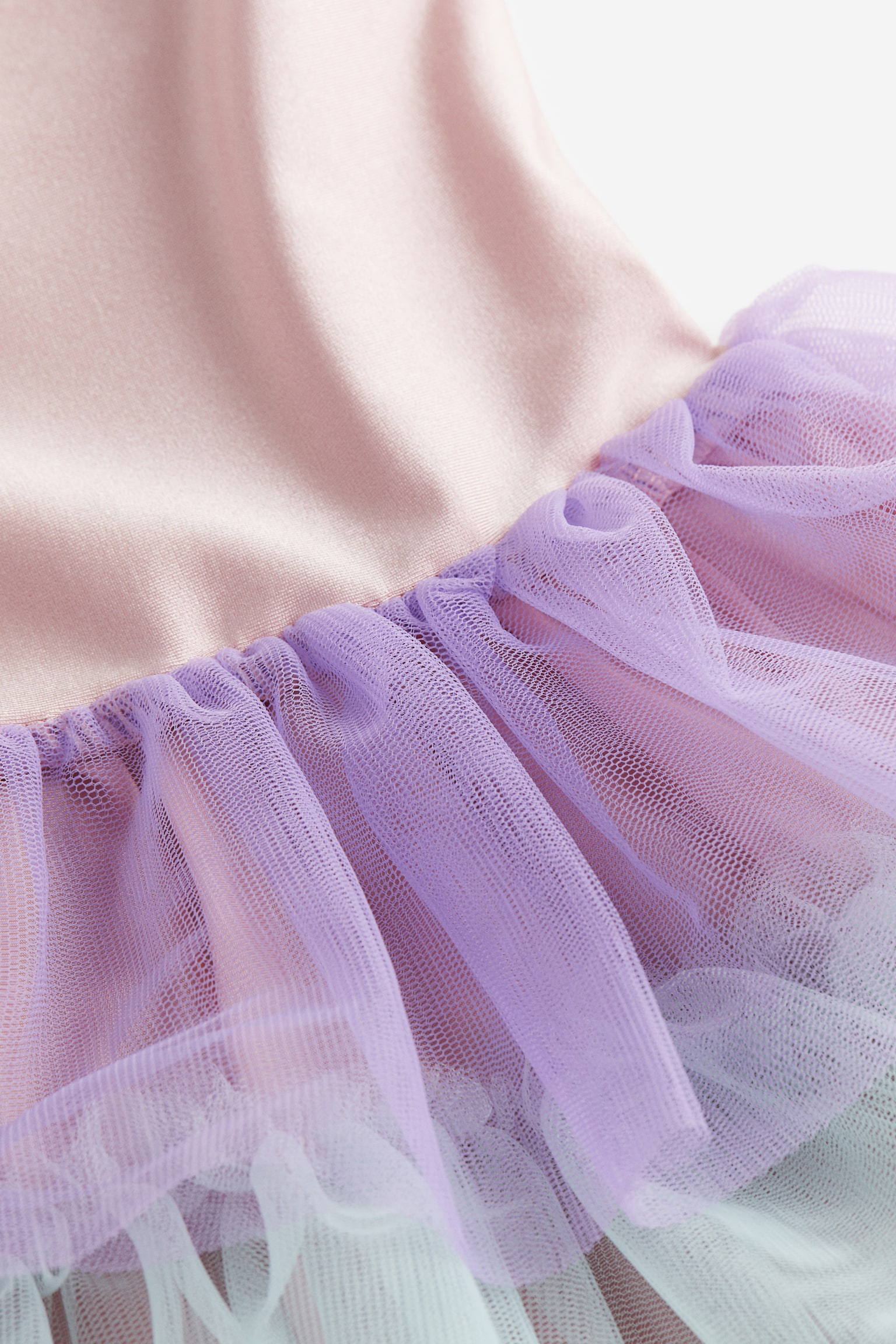 Tulle-skirt dress - Light pink/Purple - 2