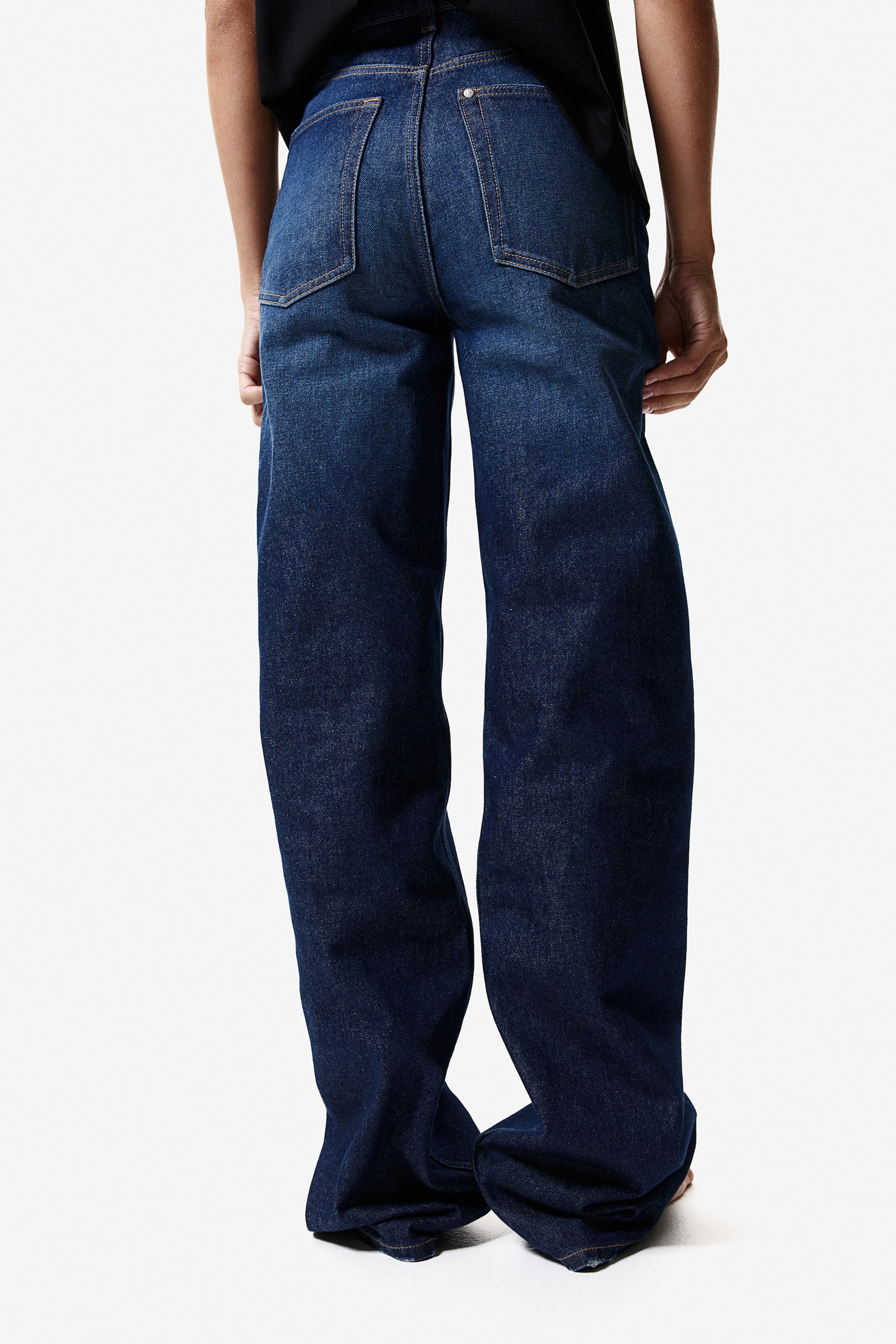 Wide Ultra High Jeans - Dark denim blue - Ladies | H&M GB 1