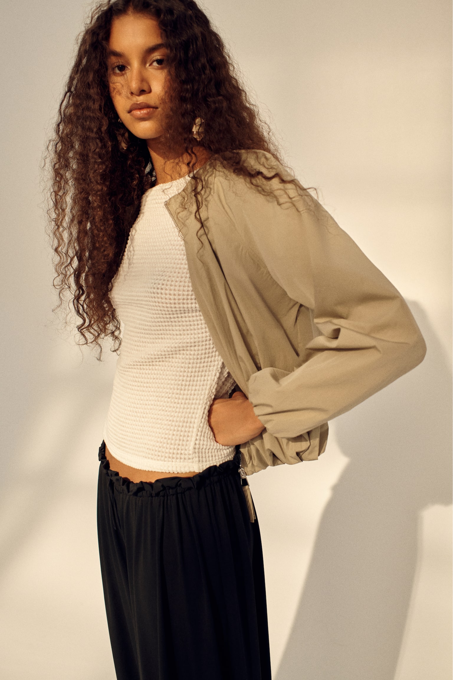 Jersey balloon trousers - שחור/סגול שזיף - 3