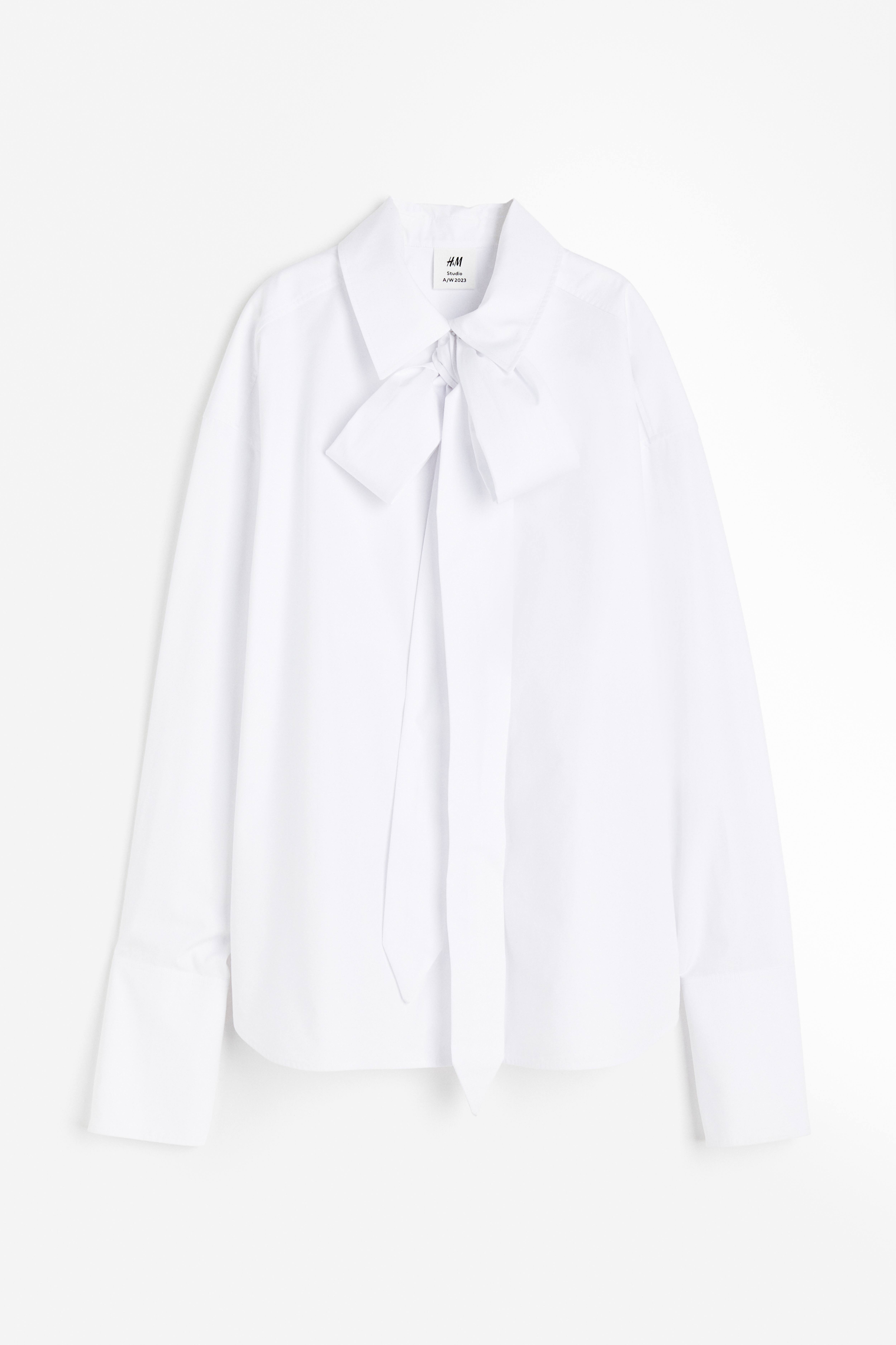 H et m chemise blanche femme sale