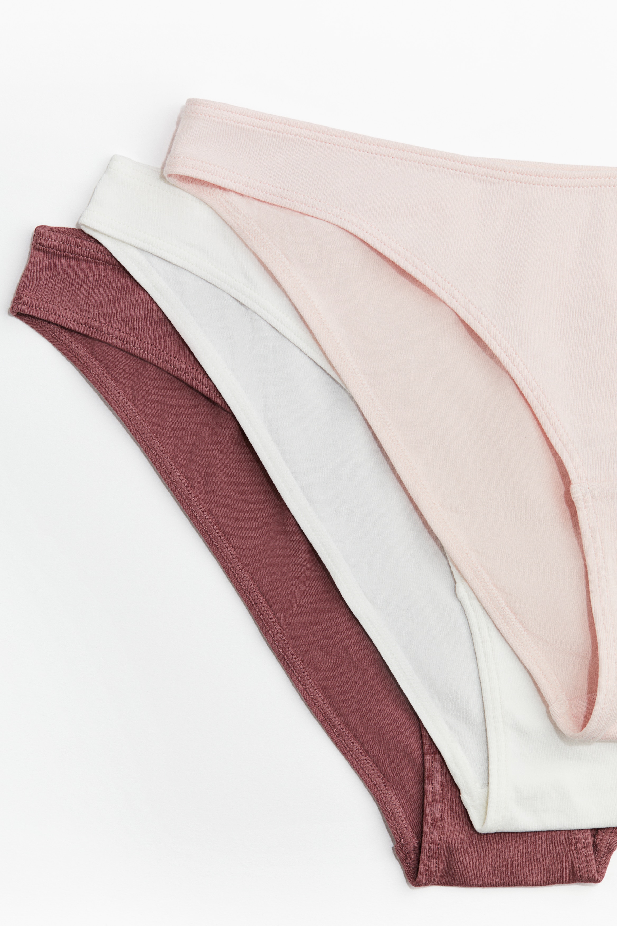 5-Pack Cotton Briefs - White/dusty pink - Ladies | H&M US