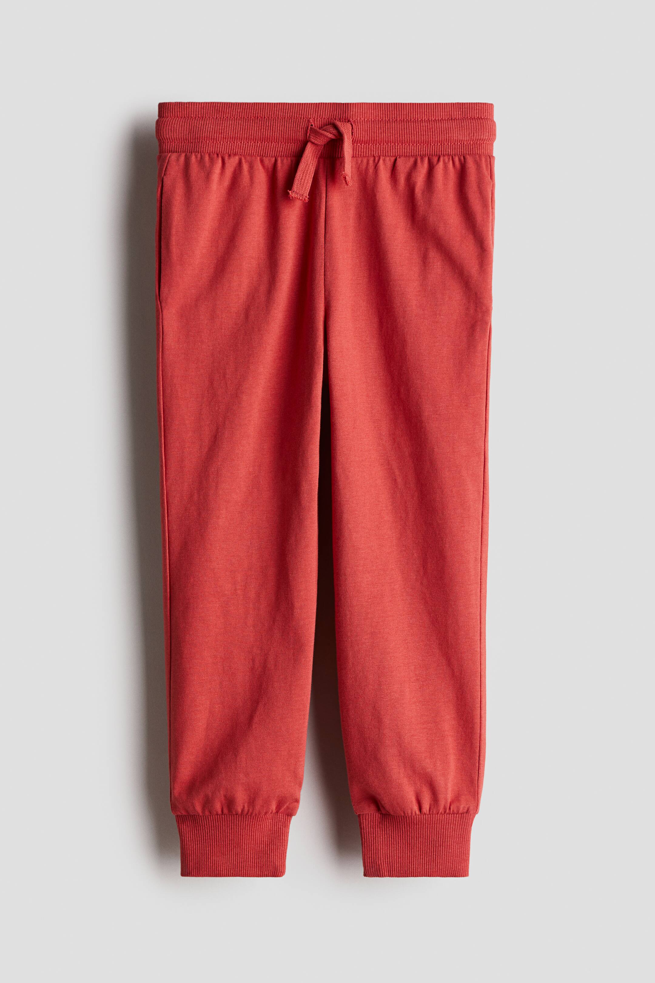 View larger image: Cotton jersey joggers - Red - Kids | H&M SG 1