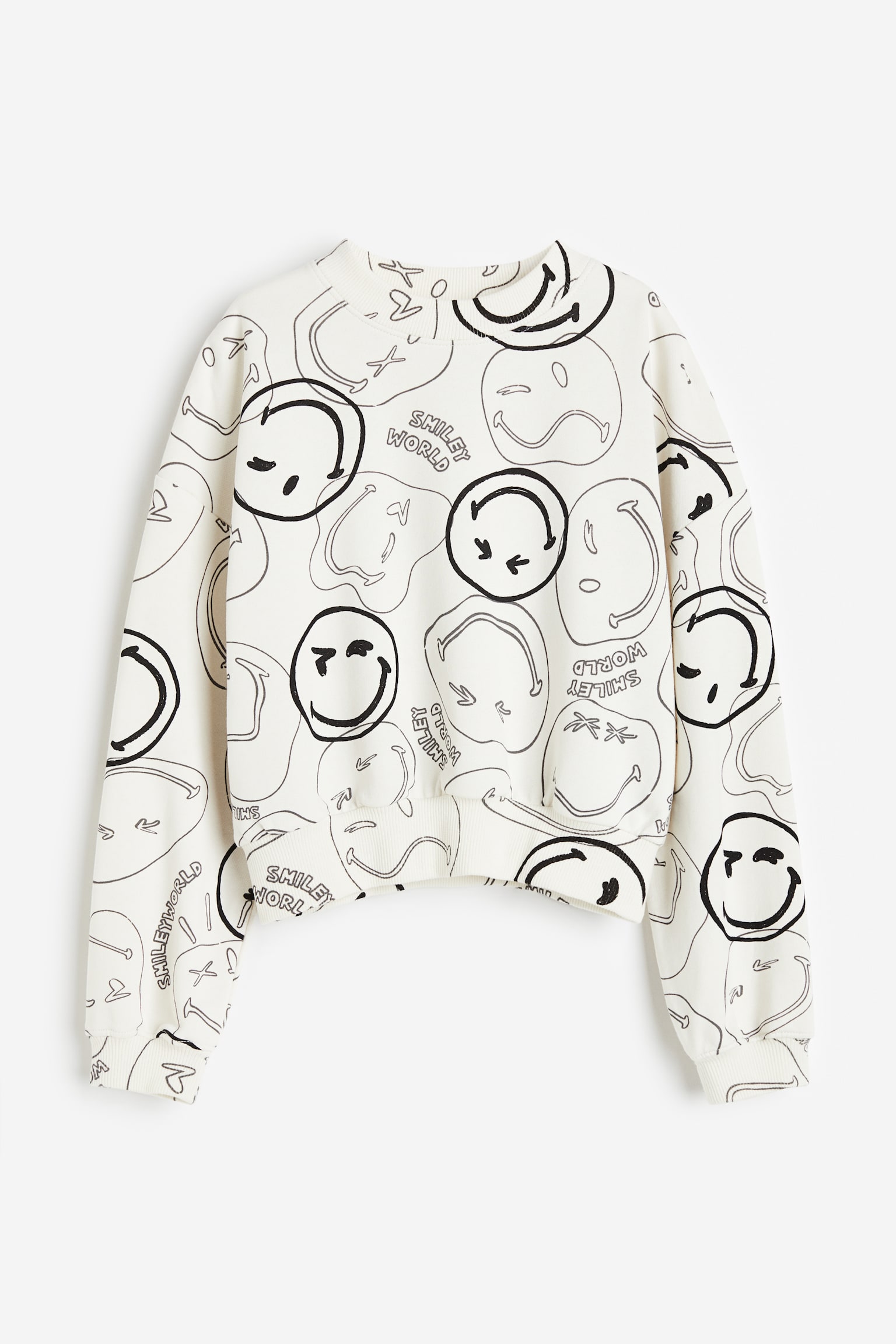 Oversized Sweater - White/SmileyWorld®/Light grey marle/Keith Haring/Dark grey/SmileyWorld®/Dark grey/Blackpink/Beige/Stranger Things/White/Wednesday/Blue/Harry Potter - 1