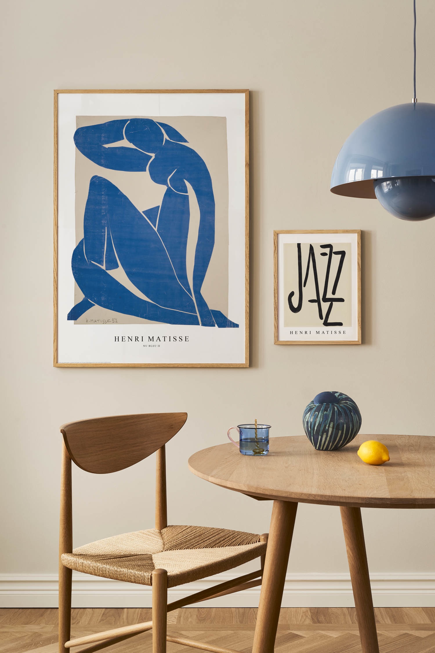 Nu Bleu II Plakat - Beige/blå