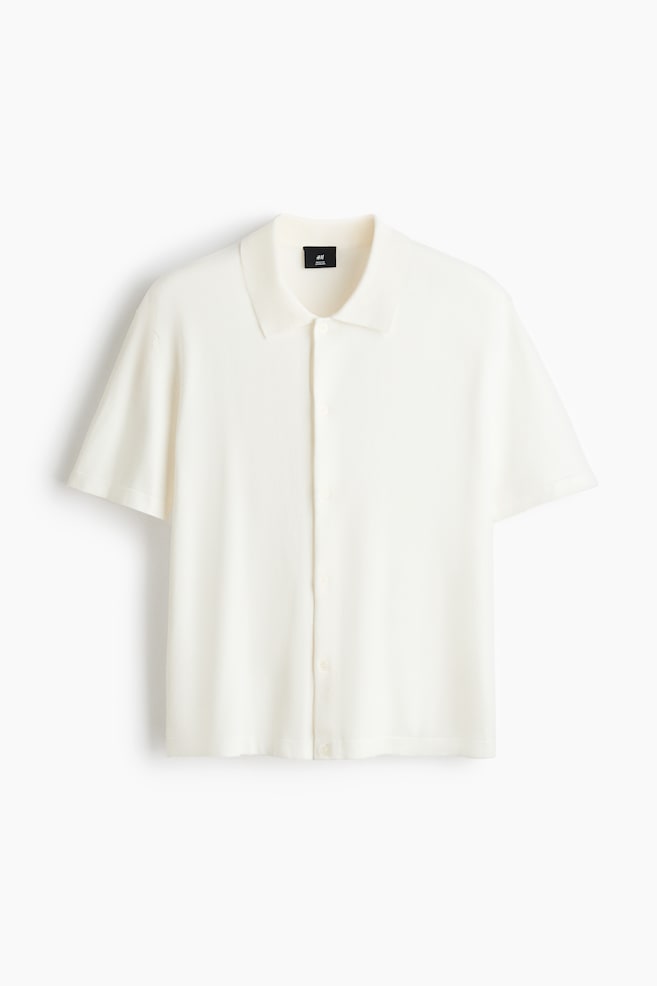Regular-Fit Fine-Knit Shirt - Cream/Dark brown/Dark blue/Dark purple - 1