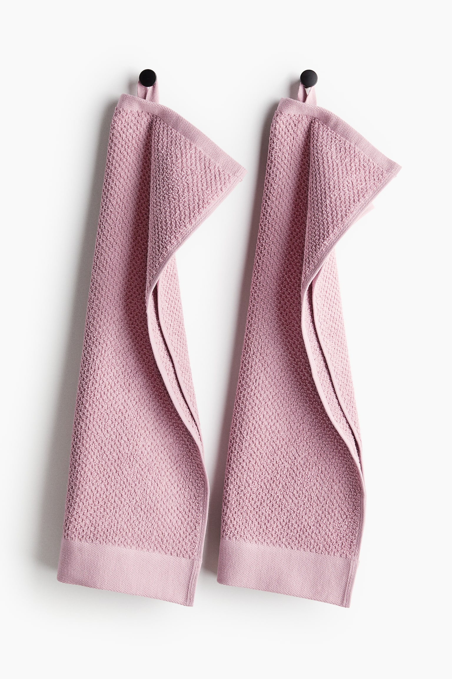 2-pack cotton terry guest towels - Dusty pink/Light beige/Light dusty blue/Sage green/Pink/Khaki green/Black/Greige - 1