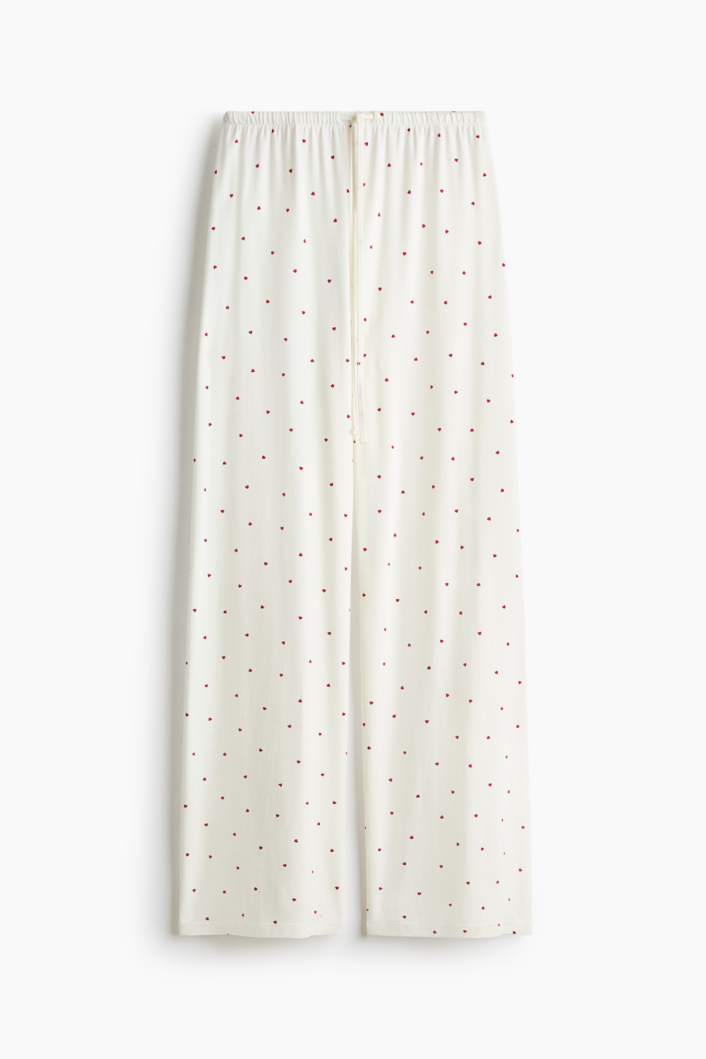 Cotton-blend pyjama bottoms - Cream/Hearts/Dark brown/Leopard print/Navy blue/Cream/Polka dot/Navy blue/Striped/Dark grey marl