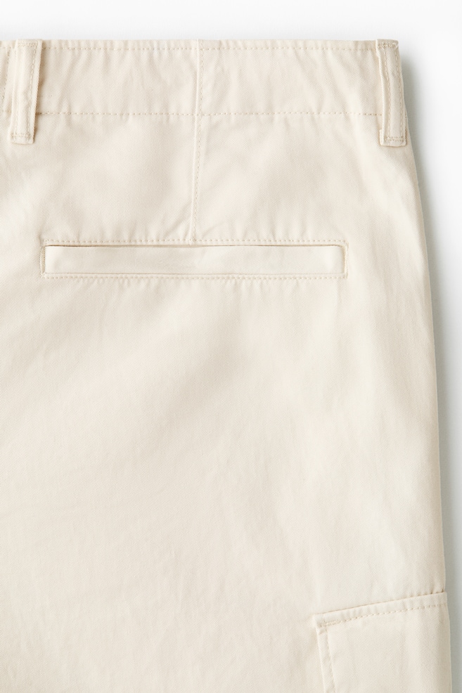 Relaxed-Fit Cotton Cargo Pants-Cream - 7