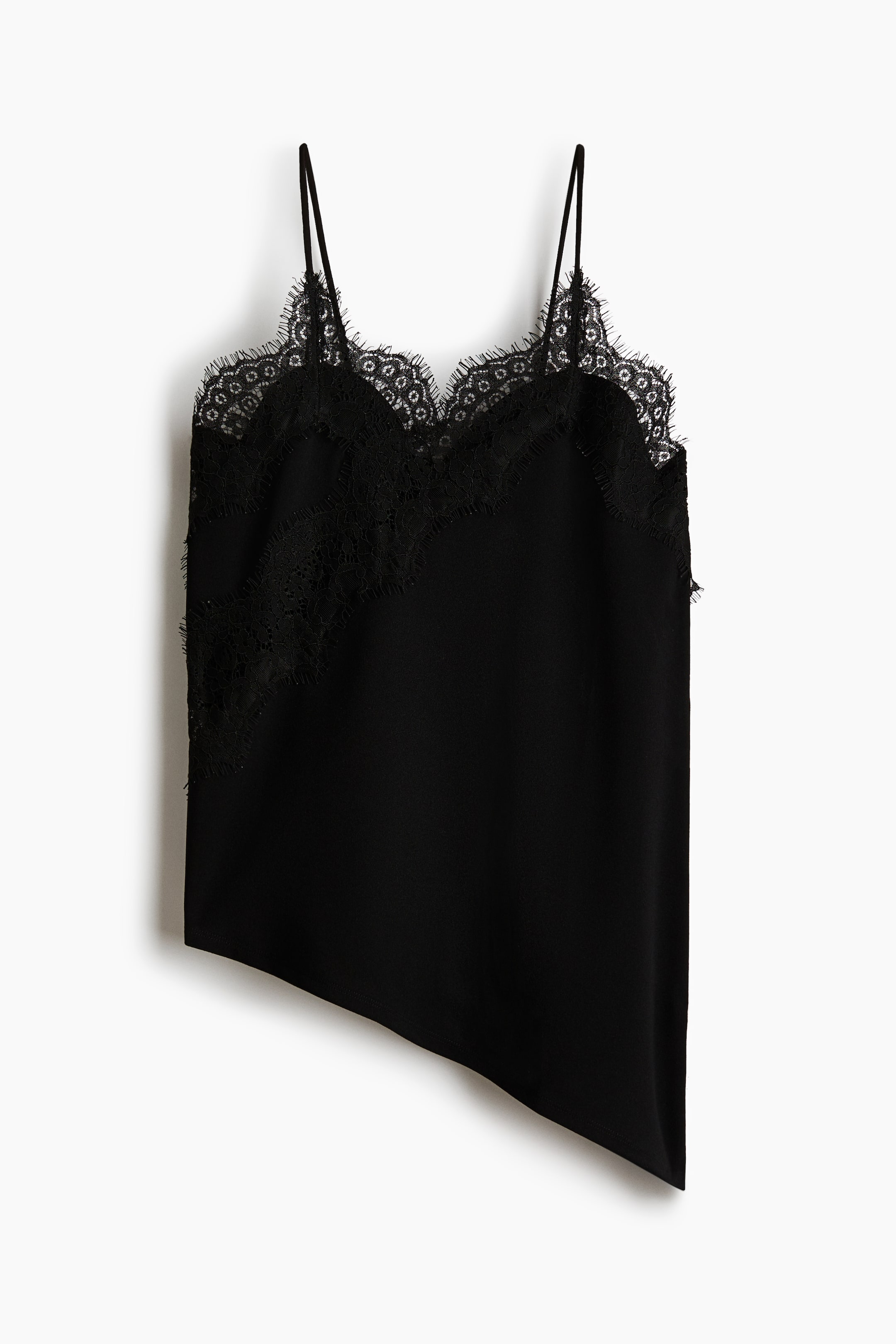 View larger image: Lace-trimmed strappy top - Black - Ladies | H&M IN 1