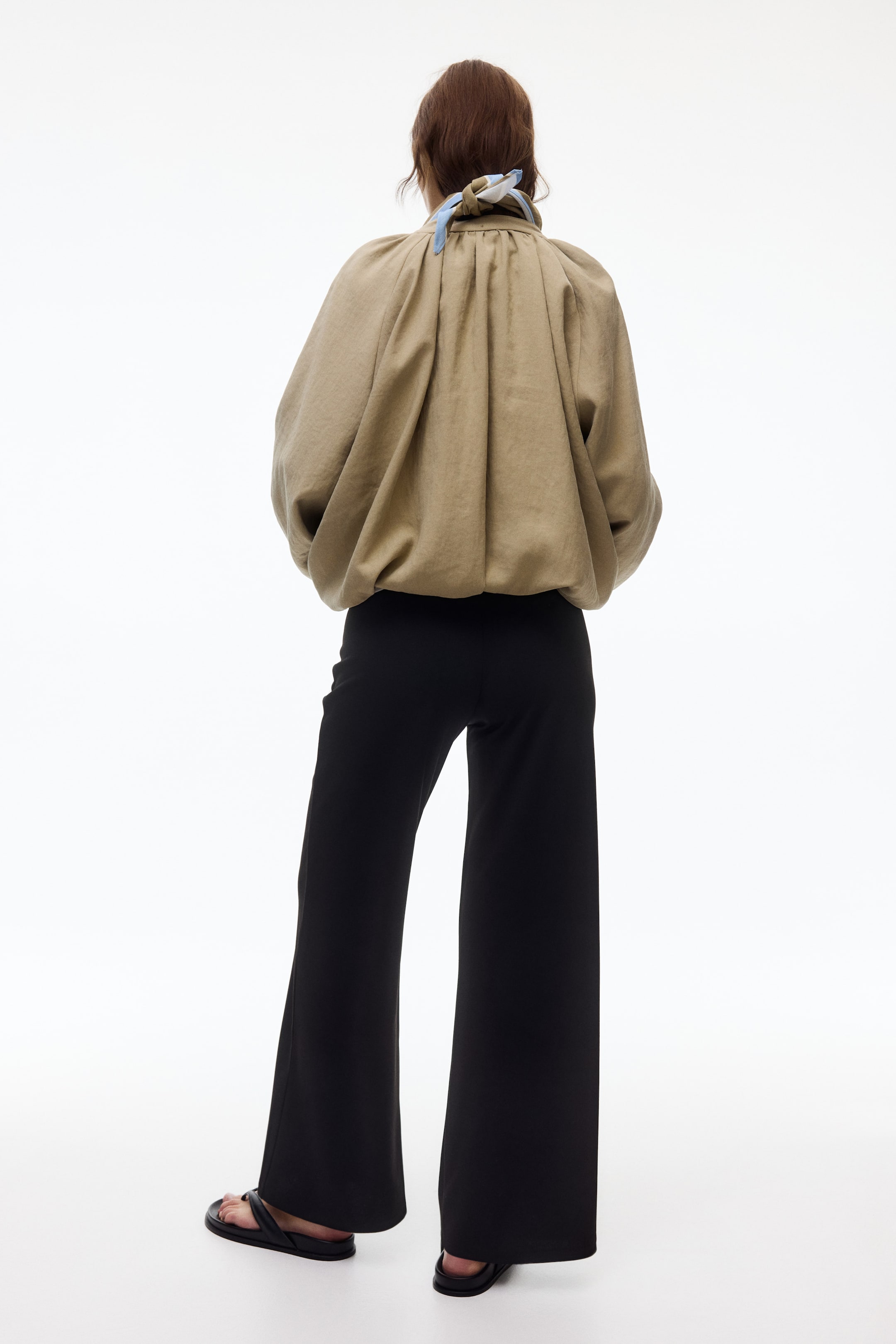 Женские брюки H&M MAMA Wide-leg Pants — фото 4