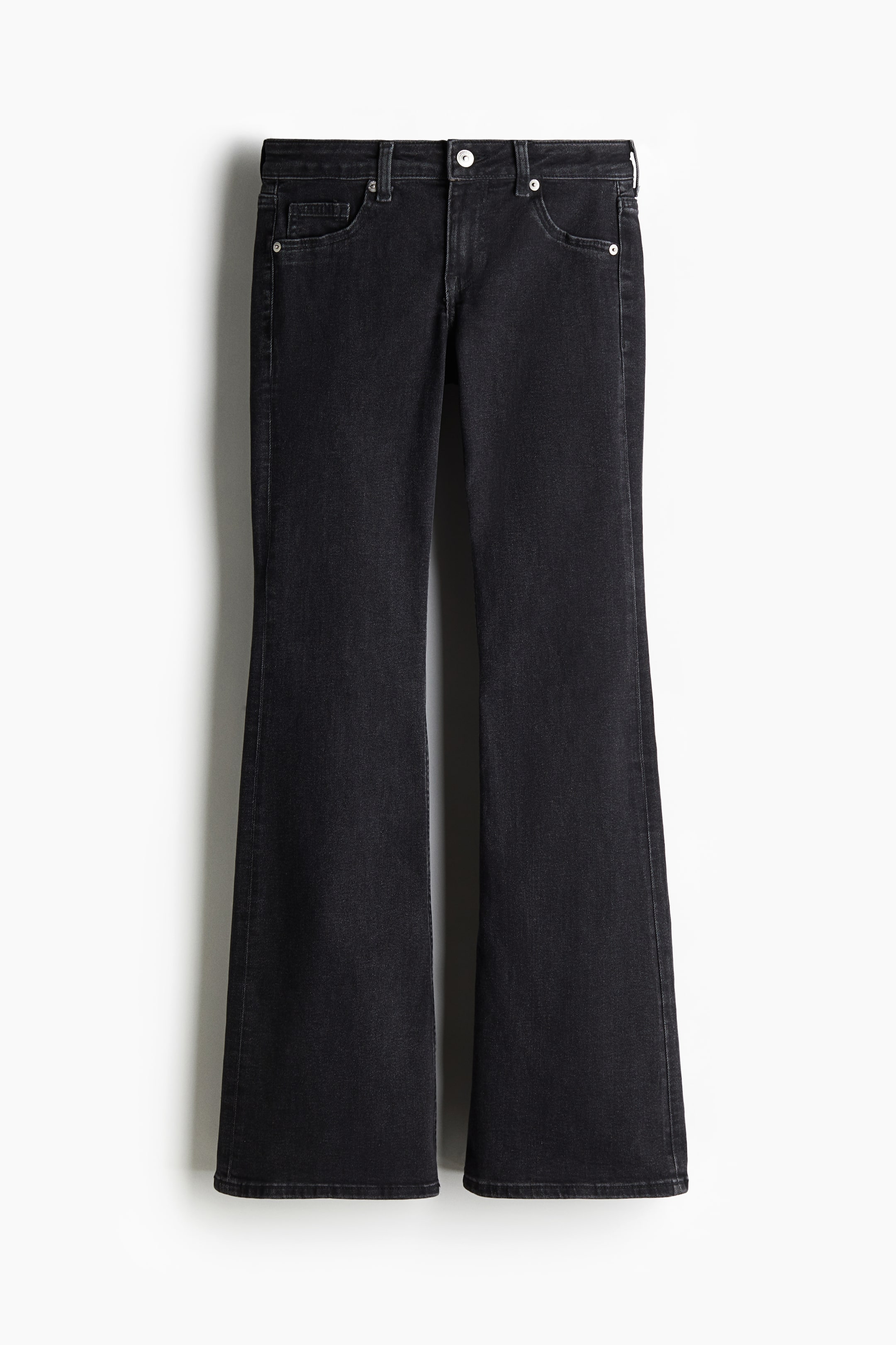 Flared Low Jeans - Black/Washed out - Ladies | H&M GB 4