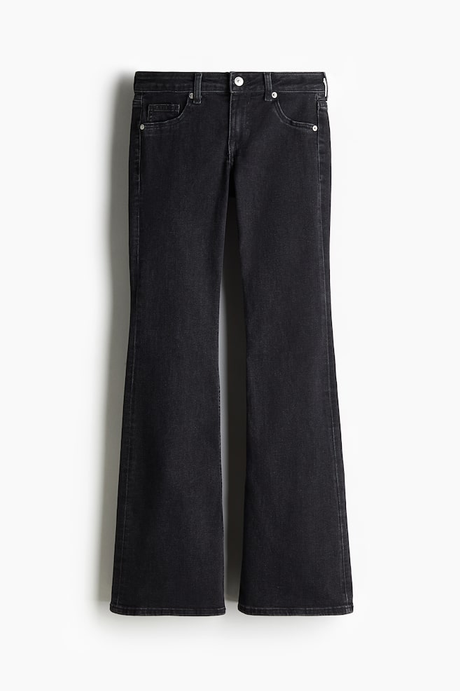 Low Rise Flared Leg Jeans - Black/washed/Denim blue/Washed gray/Light denim blue/Dark denim blue/Dark denim blue/Denim gray/Dark gray/leopard print/Dark denim blue - 1