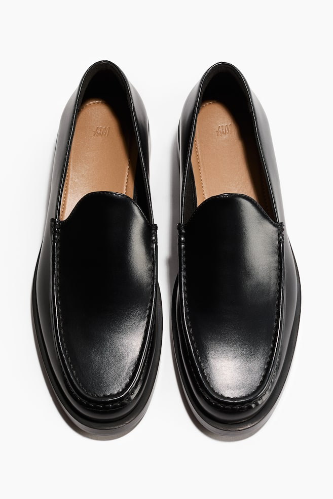 Moccasin-Seam Loafers - Black - 2