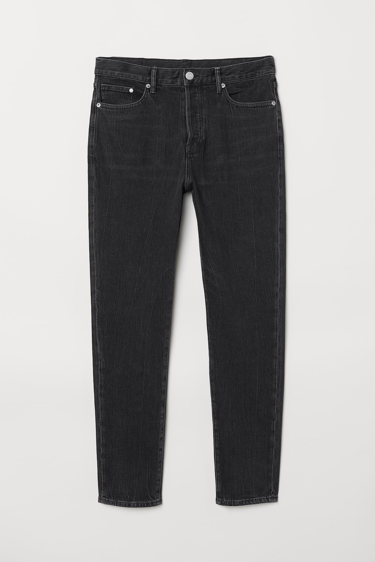 Tapered Jeans - Regular waist - Long - Dark denim grey - Men | H&M GB