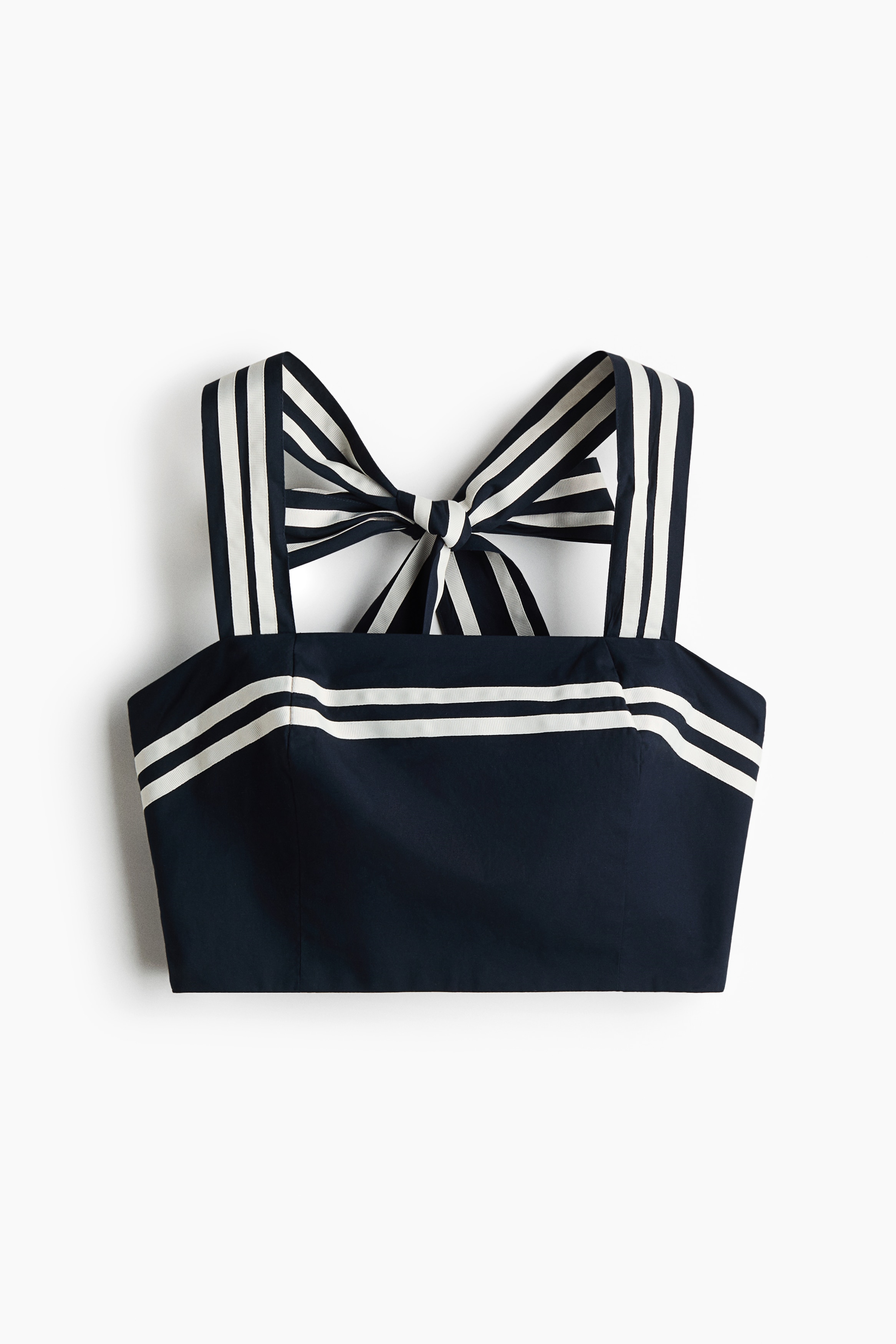 Halterneck Crop Top - Navy blue