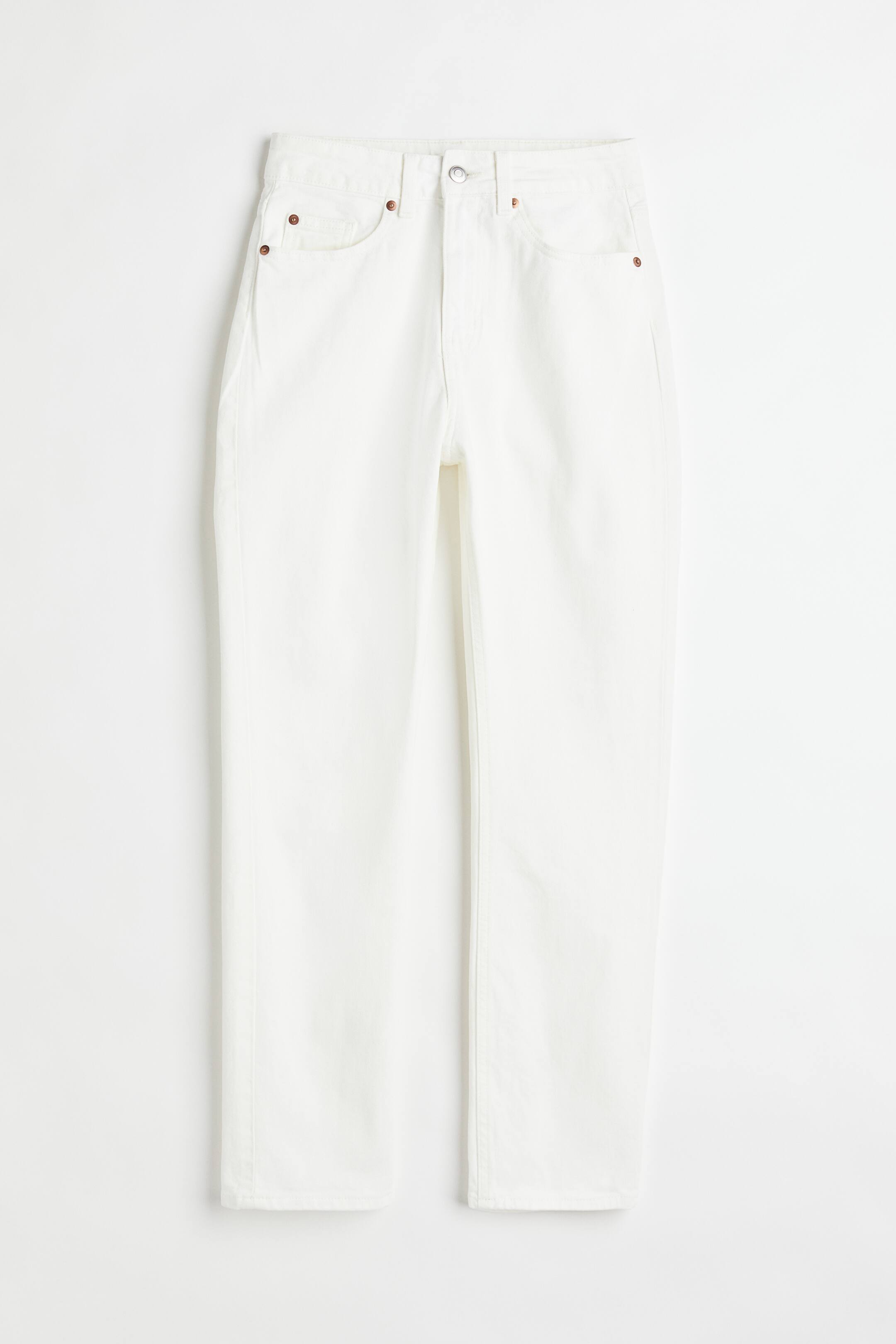 הצגת תמונה גדולה יותר: Slim High Ankle Jeans - White - Ladies | H&M IL 1