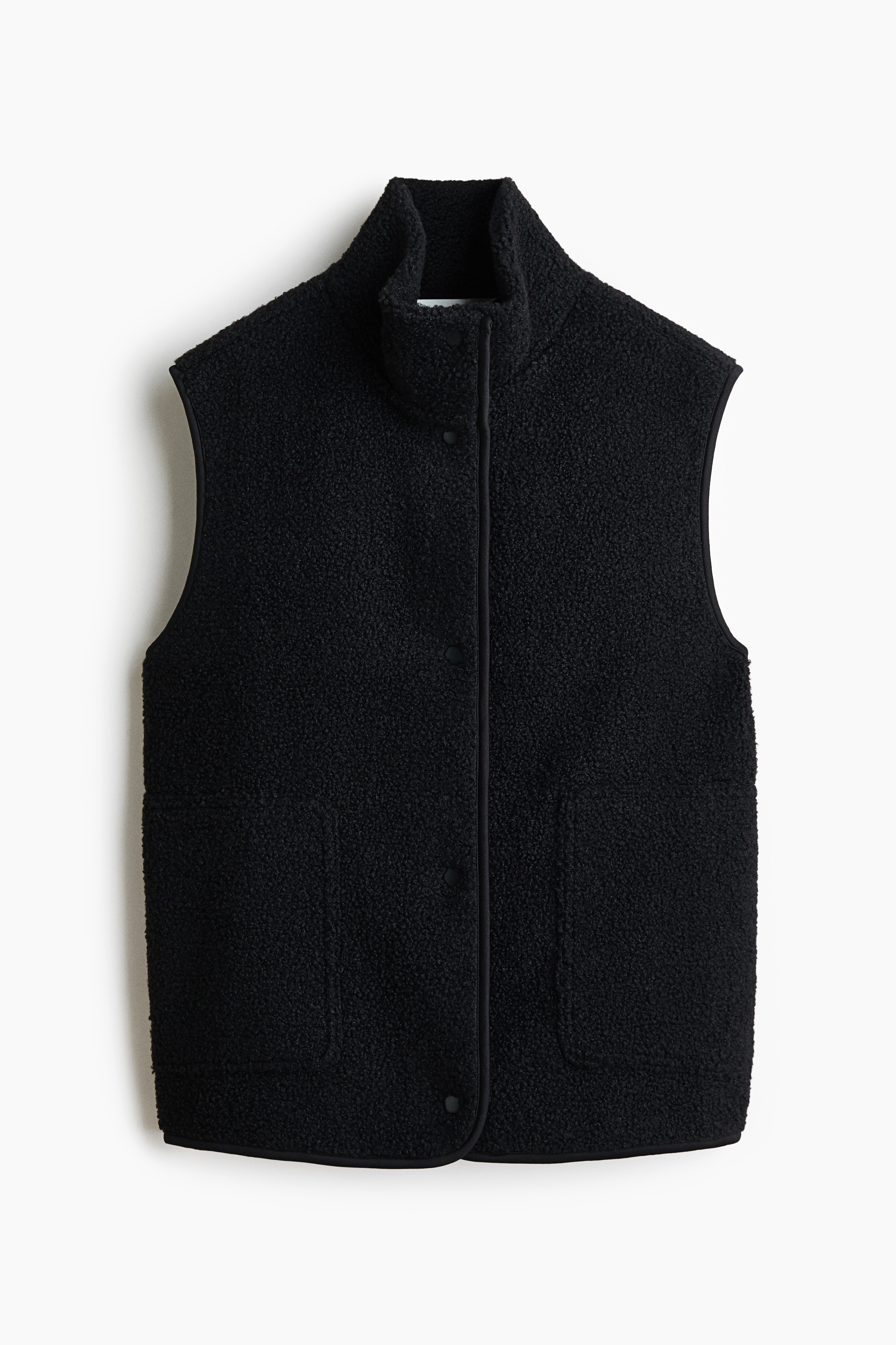 Teddy Fleece Vest - Black/Dark brown/leopard print/Cream