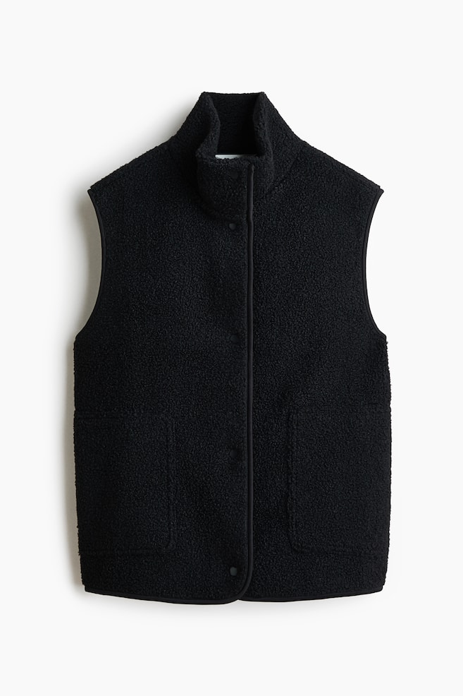 Teddy Fleece Vest - Black/Dark brown/leopard print/Cream - 1