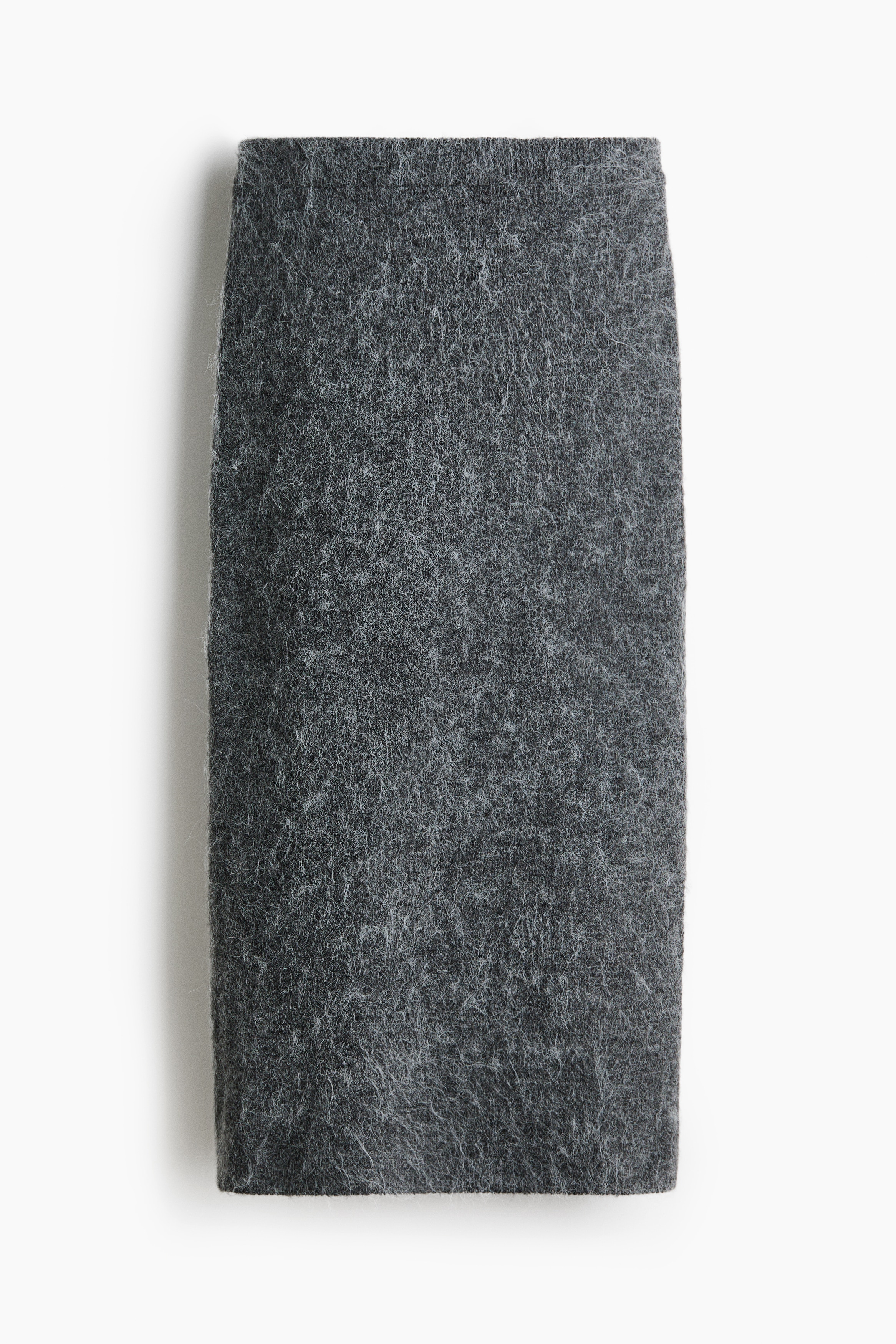 Kötött midiszoknya - Sötétszürke melír