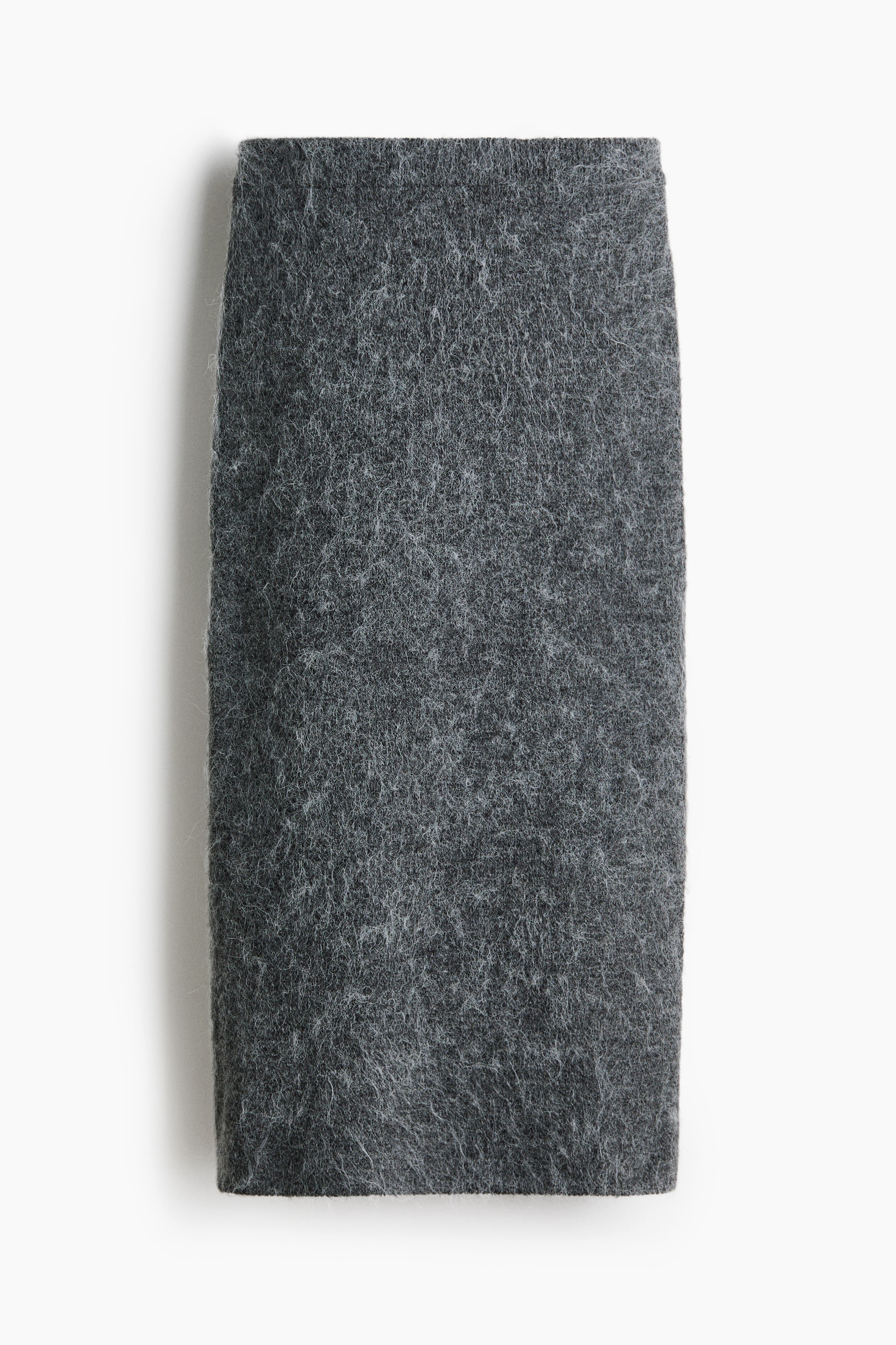 Se større billede: Knitted midi skirt - Dark grey marl - DAME | H&M DK 1