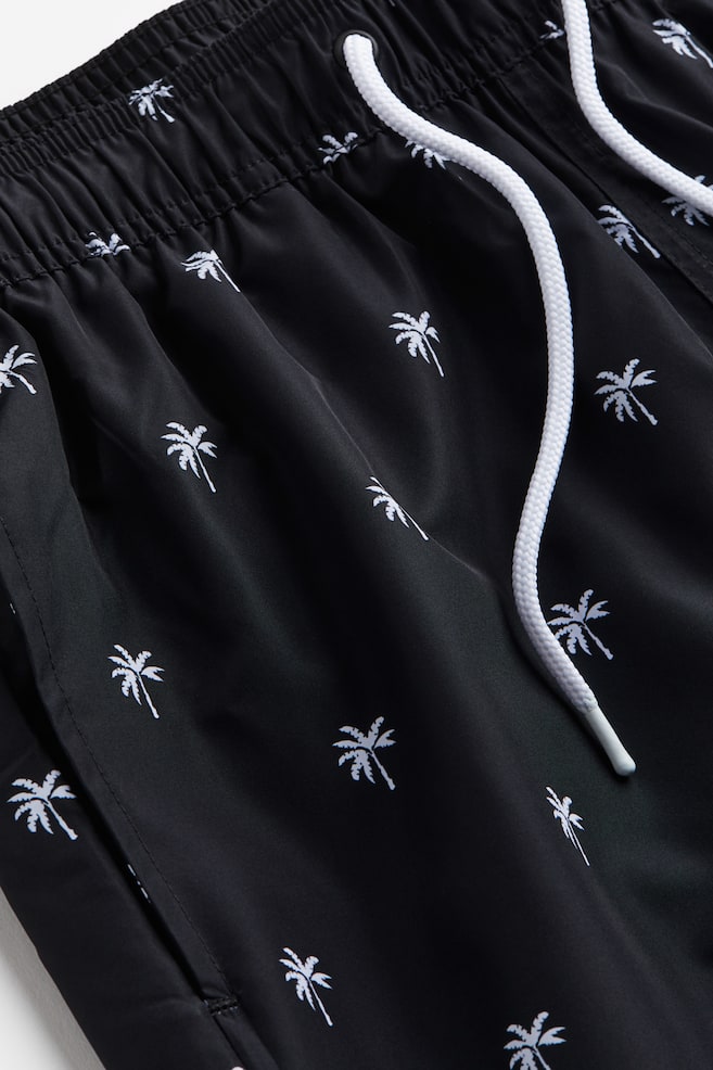 Patterned swim shorts - Black/Palm trees - 4