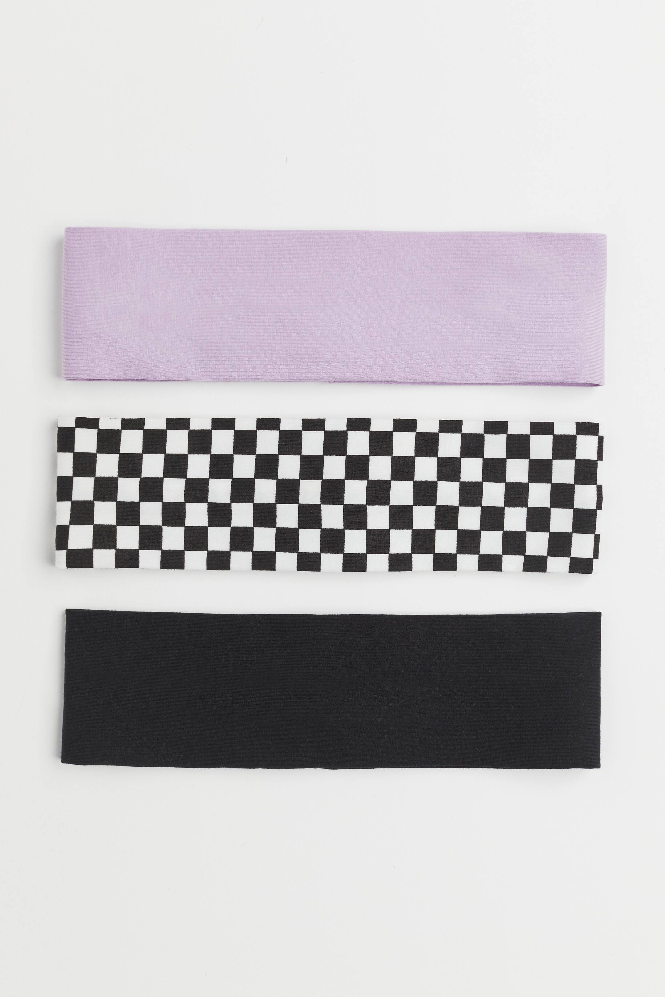 View larger image: 3-pack hairbands - Black/Checked - Kids | H&M 1