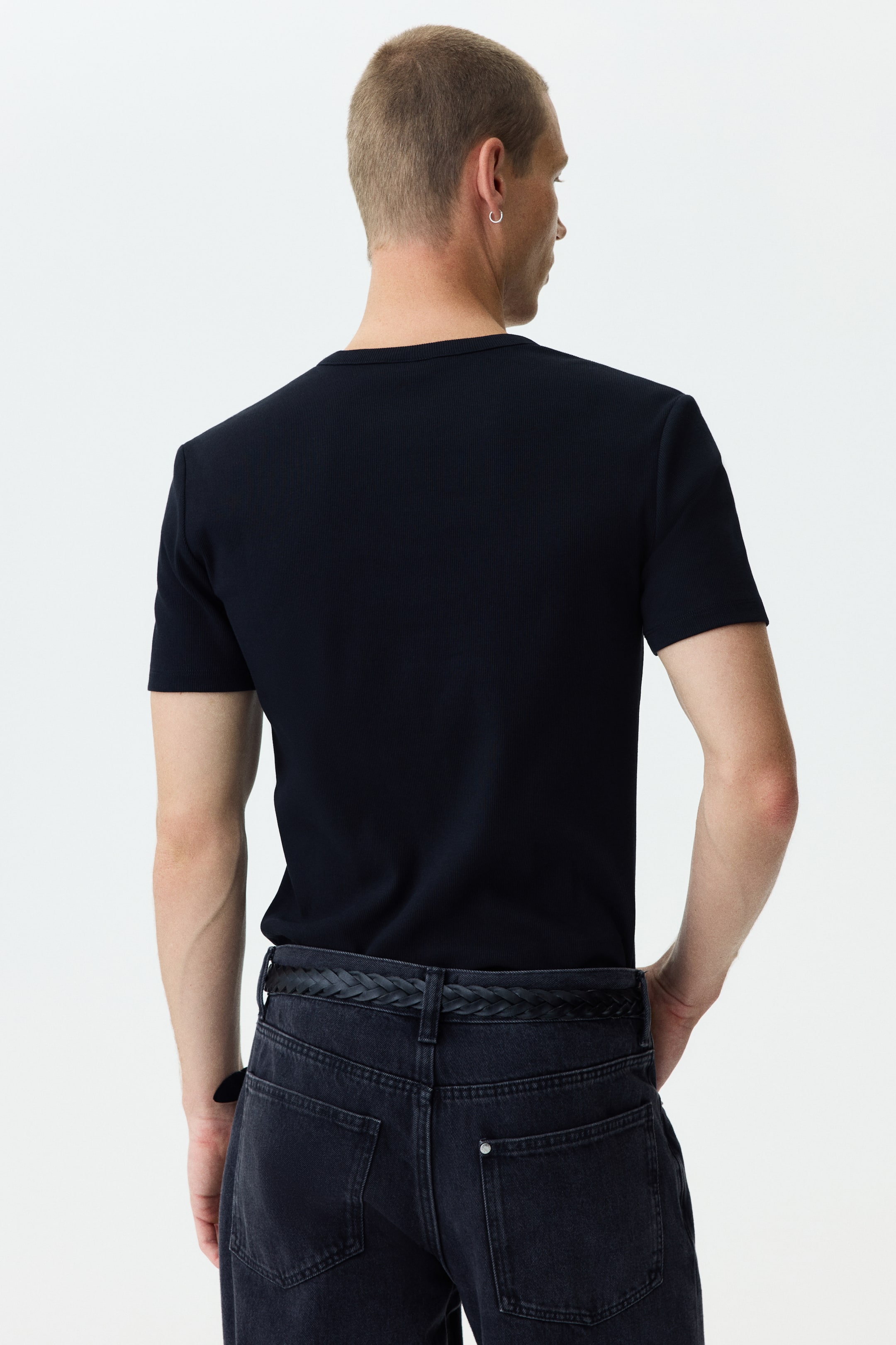 Мужские рубашки H&M Slim-Fit Henley Shirt — фото 6
