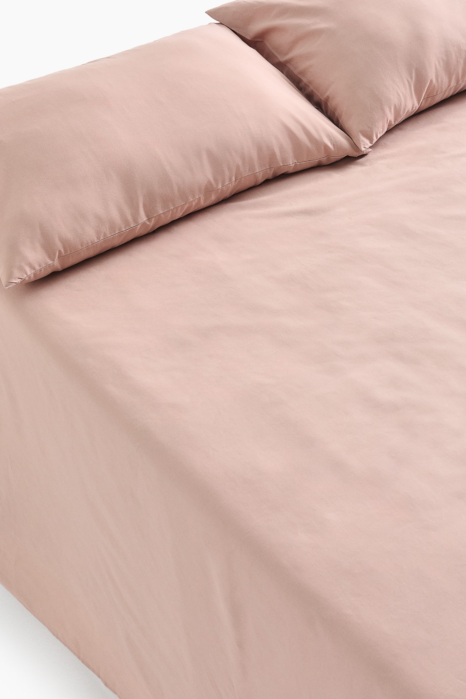 Cotton king bed sheet set - Dusty pink/Mole/Light beige/Dusty blue