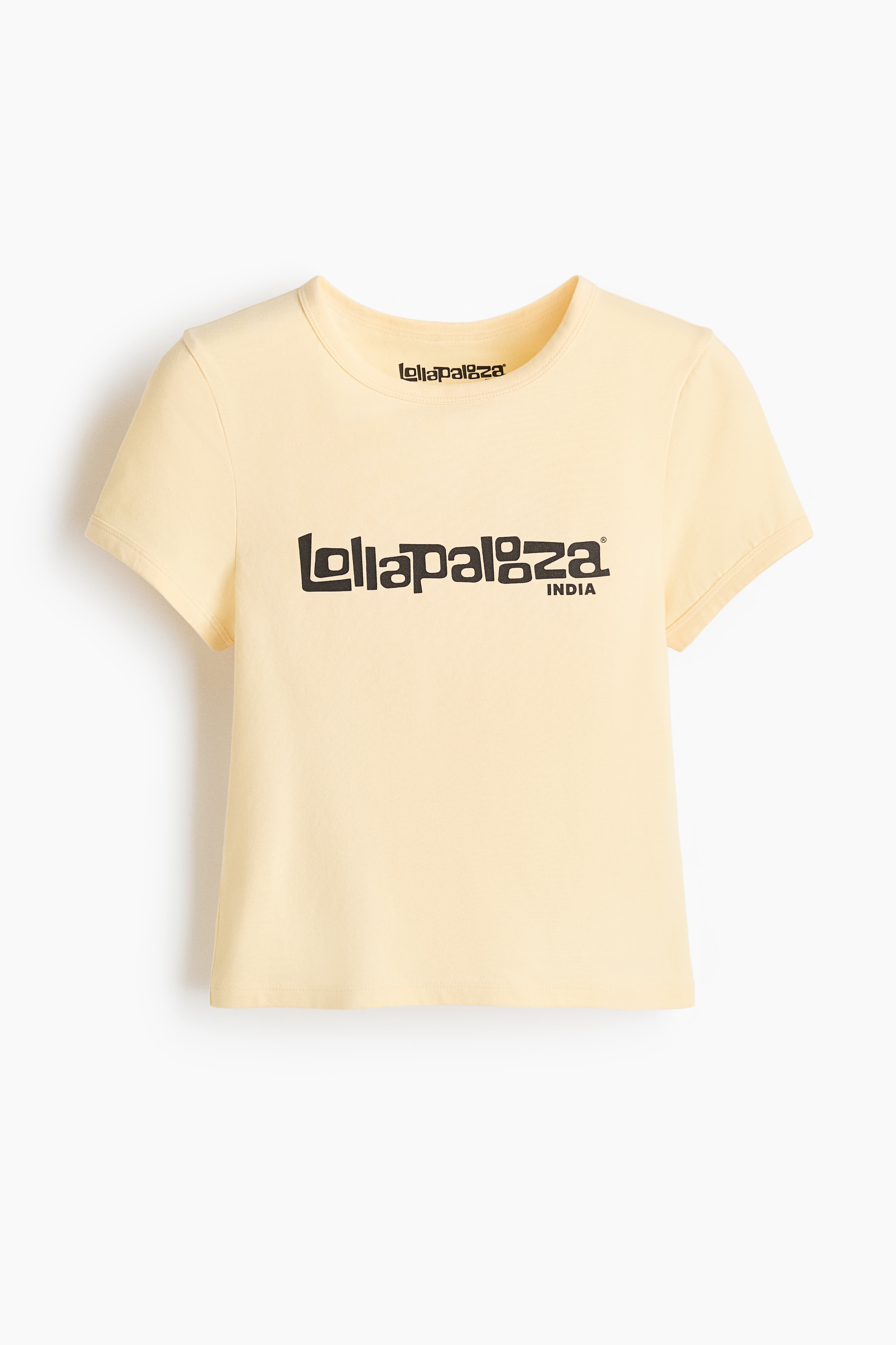 Print-motif T-shirt - Light yellow/Lollapalooza