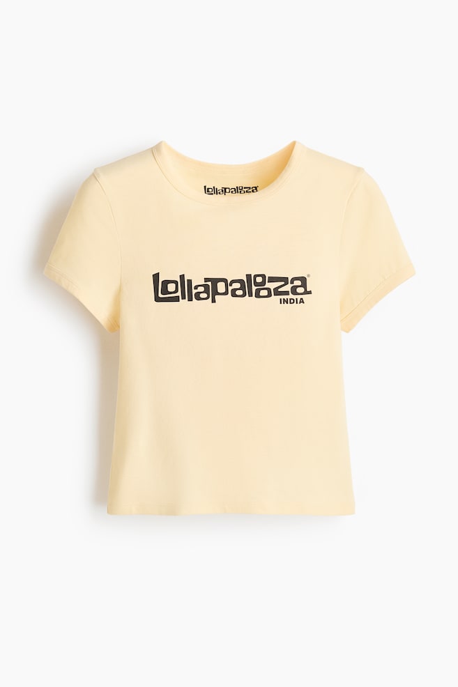 Print-motif T-shirt - Light yellow/Lollapalooza - 1