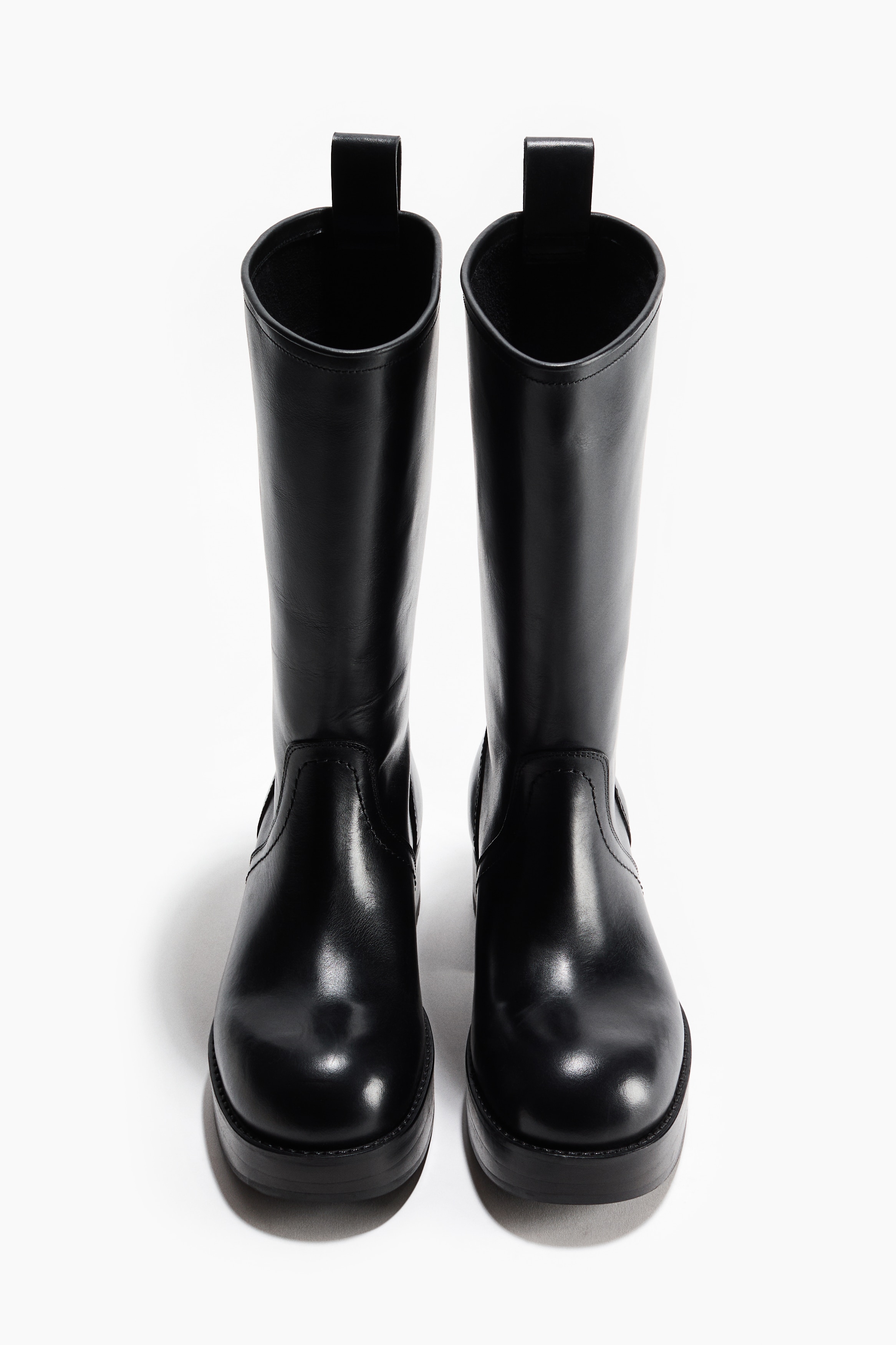 Calf-High Leather Boots - thumbnail 6
