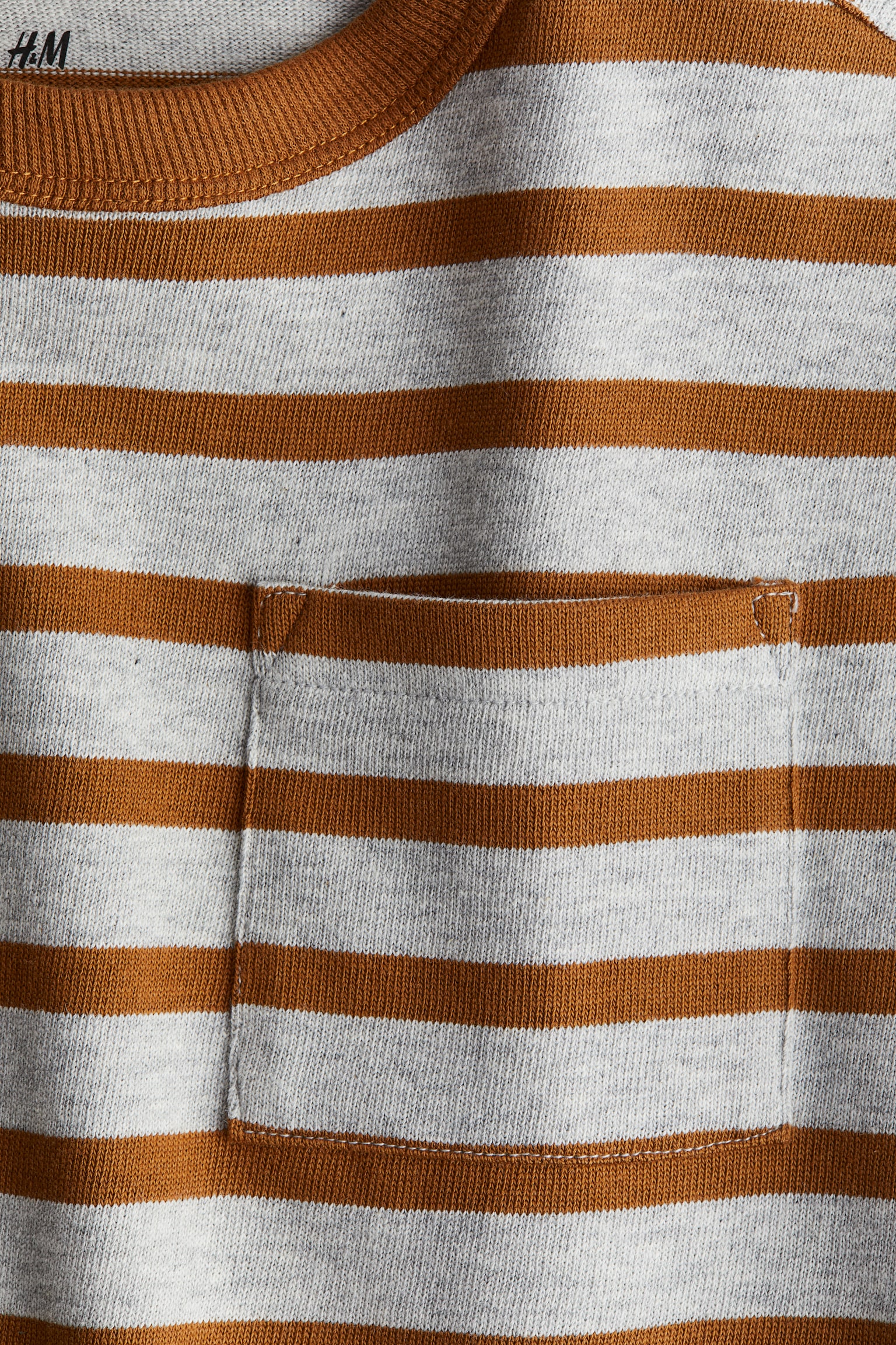 Long-sleeved T-shirt - Light grey/Brown striped/Blue/Striped/White/Black striped/Bright blue/Striped - 2