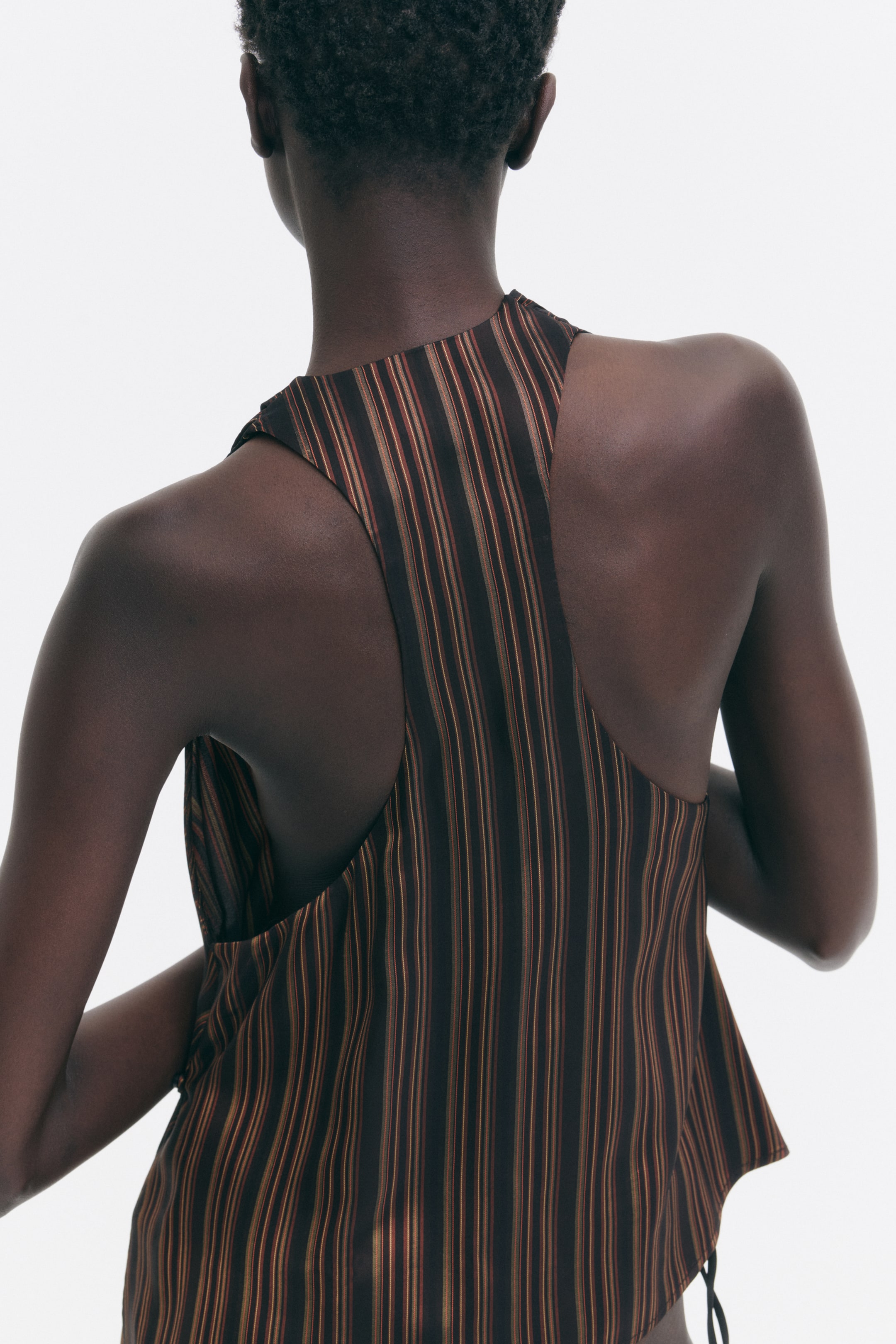 Jacquard-Weave Wrap Top