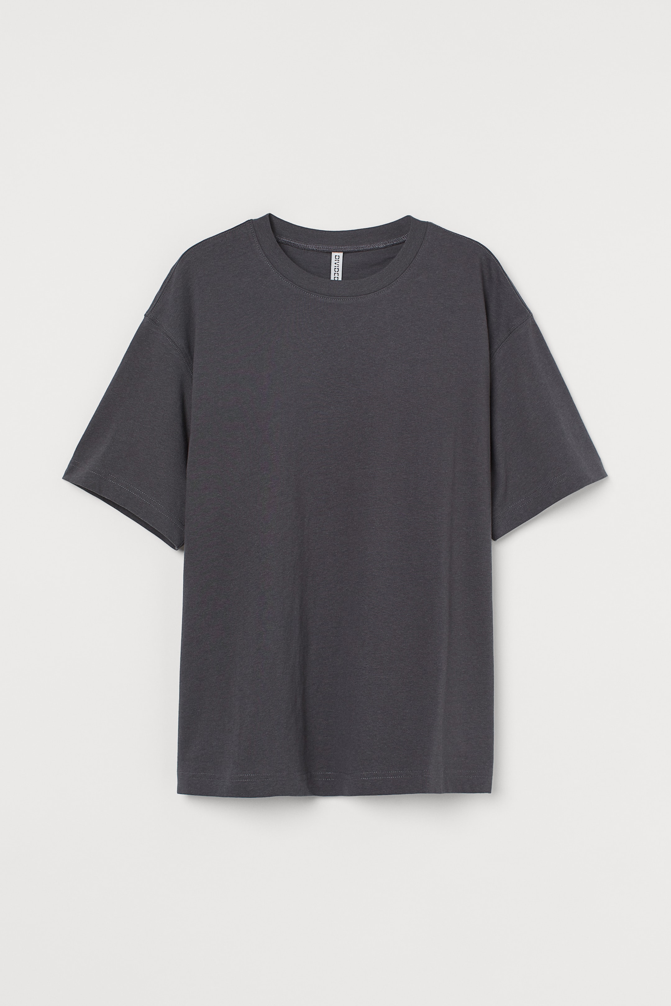 查看大圖: 寬鬆棉質T恤 - 深灰色 - Ladies | H&M 1