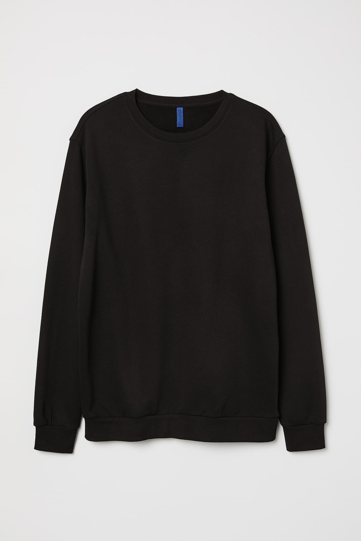 Oversized Sweatshirt - Round Neck - Long sleeve - Black - Men | H&M US