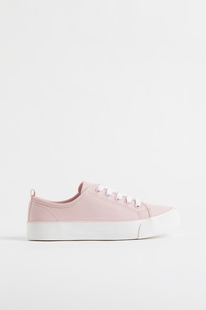 Canvas trainers - Light pink/Natural white