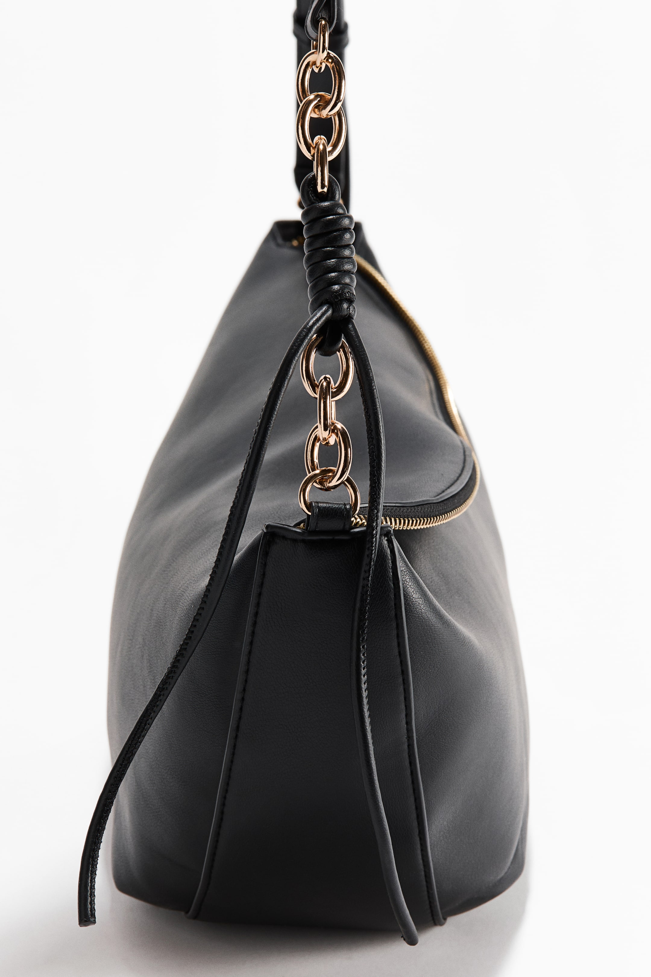 Zip-Detail Shoulder Bag