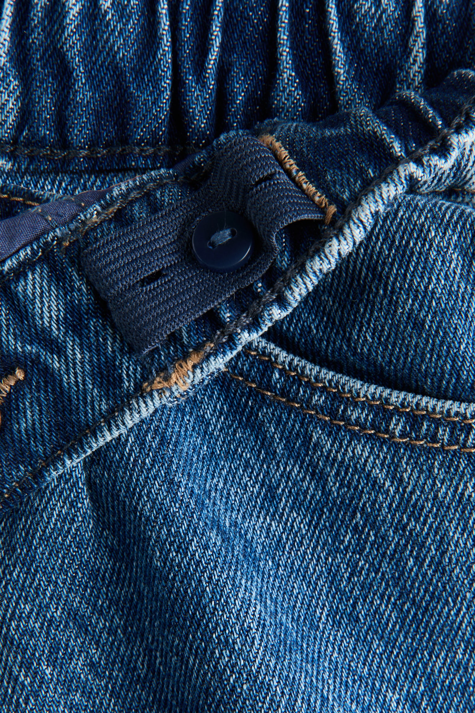 Knee-length denim shorts - Denim blue/Light denim blue - 3