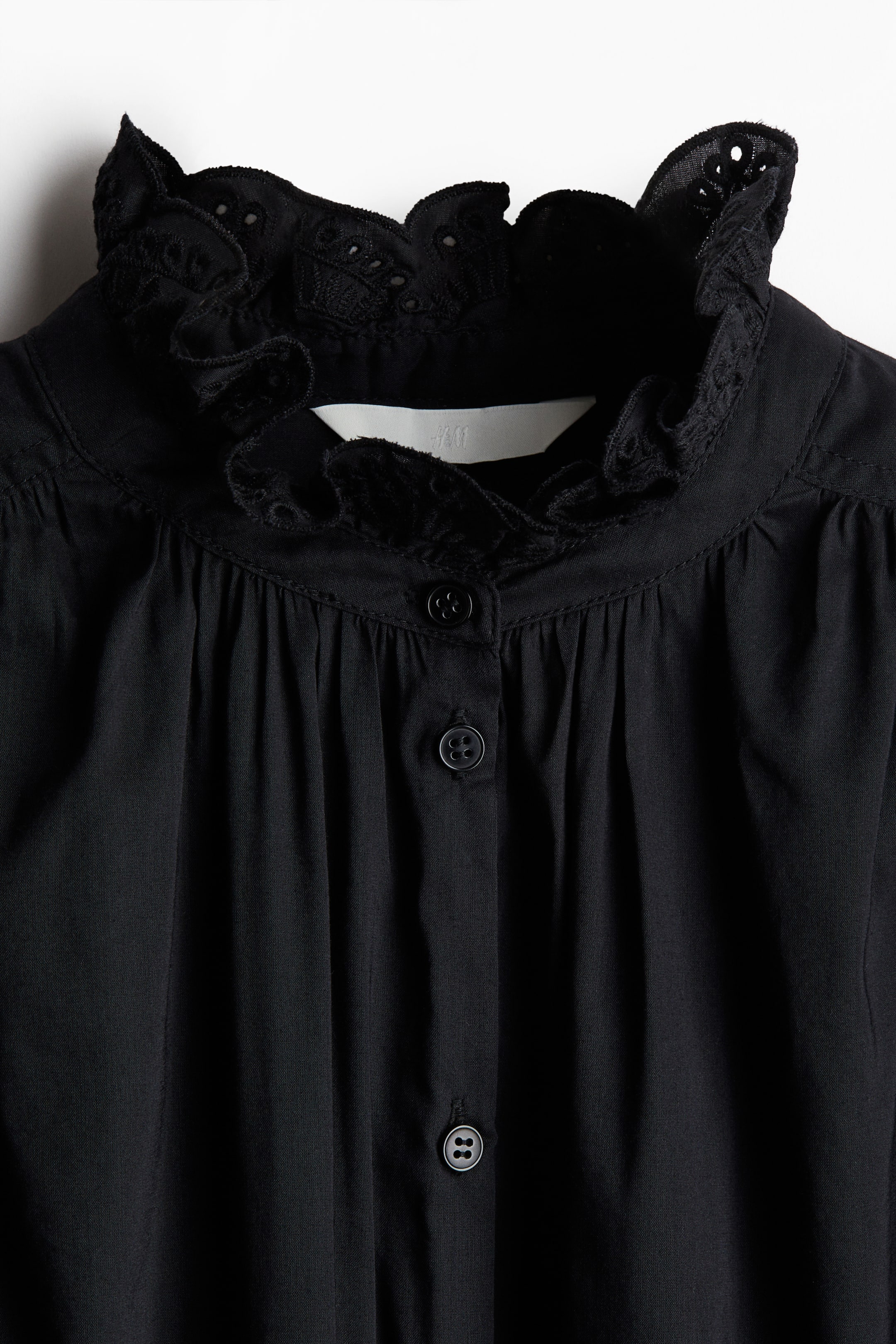 Blouse with Eyelet Embroidery